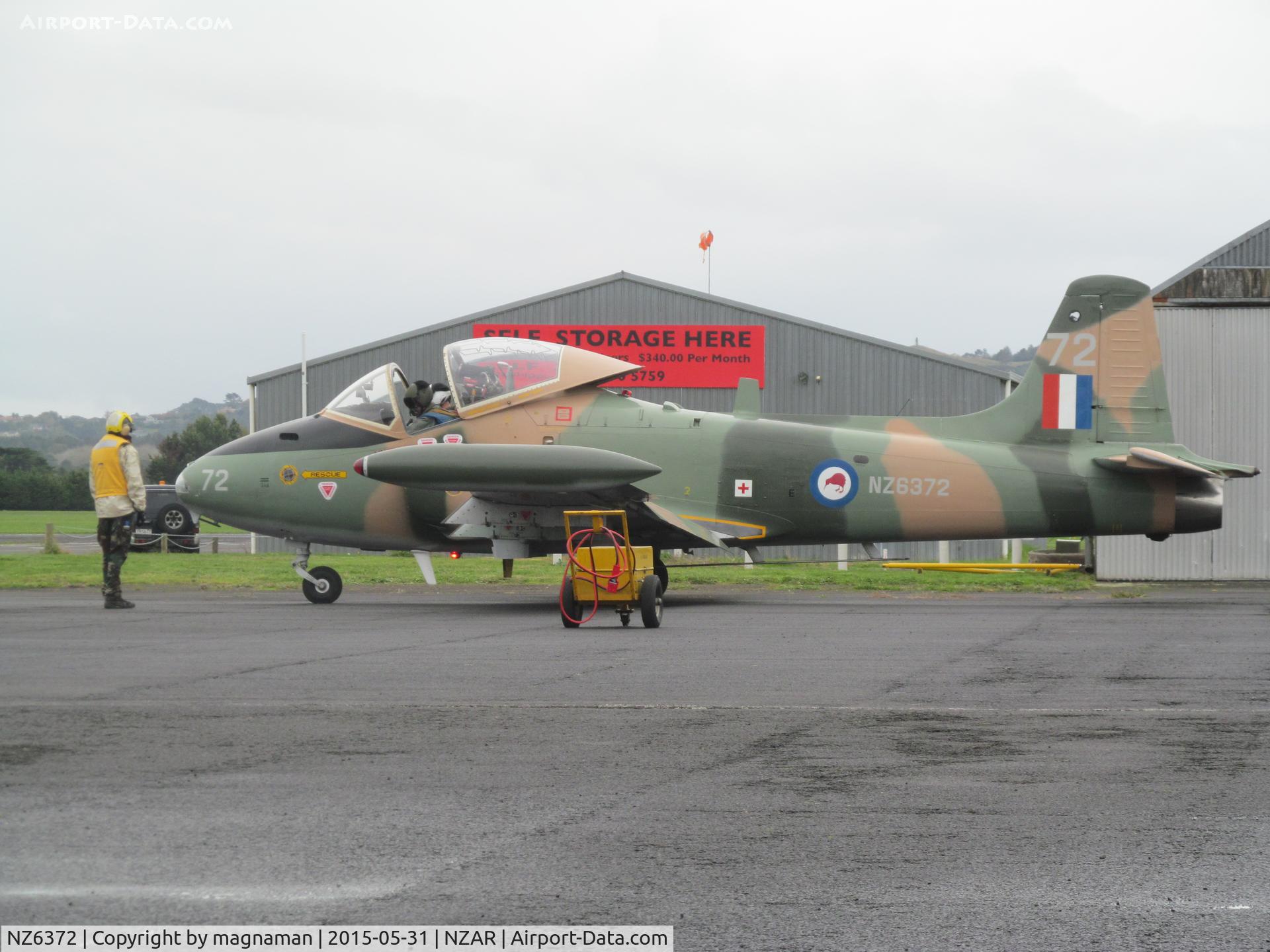 NZ6372, 1973 BAC 167 Strikemaster Mk.88 C/N 342, ZK-BAC about to depart