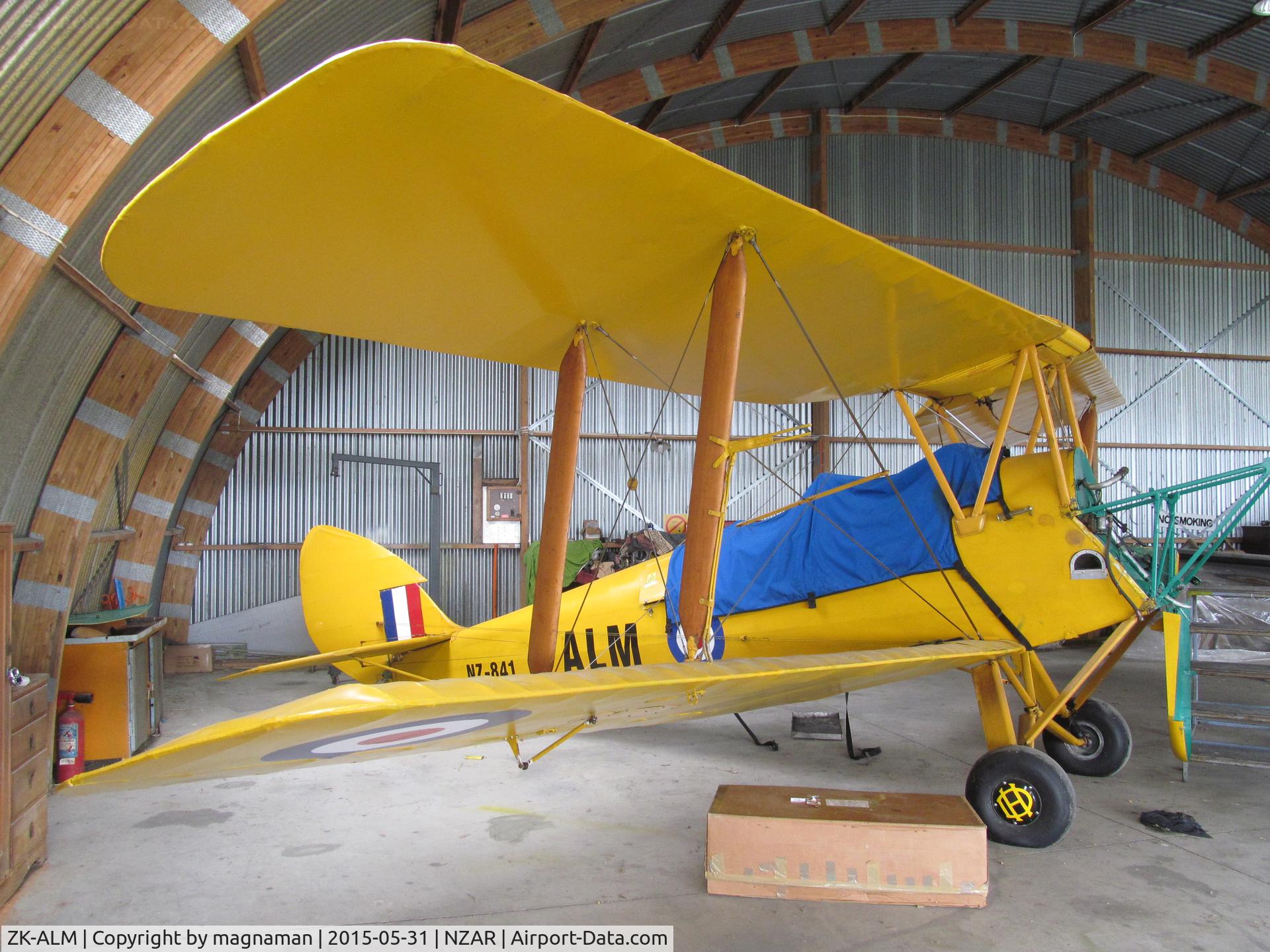 ZK-ALM, 1941 De Havilland New Zealand DH-82A Tiger Moth C/N DHNZ91, Hidden in hanger today at open day