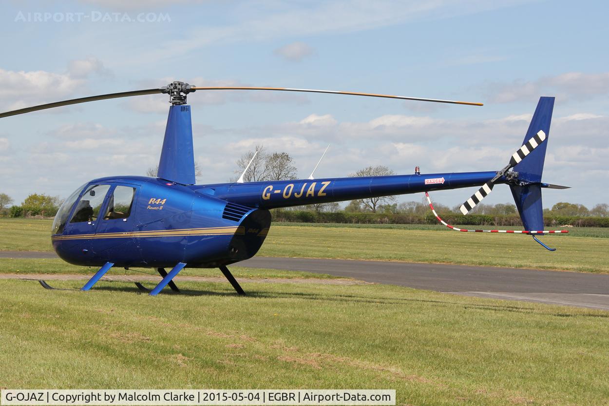 G-OJAZ, 2006 Robinson R44 Raven II C/N 11216, Robinson R44 II at The Real Aeroplane Club's Auster Fly-In, Breighton Airfield, May 4th 2015.