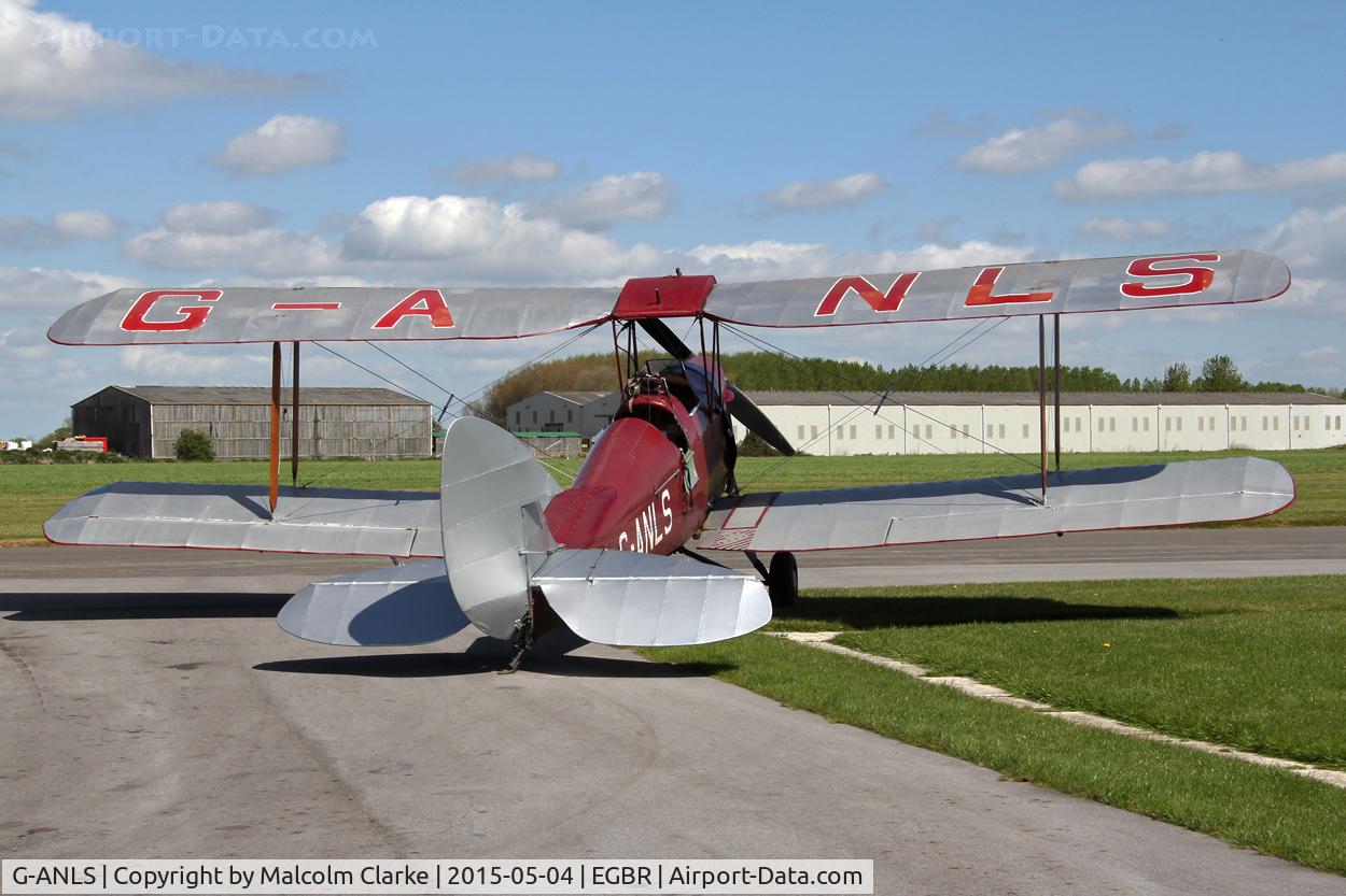 G-ANLS, 1944 De Havilland DH-82A Tiger Moth II C/N 85862, De Havilland DH-82A Tiger Moth II at The Real Aeroplane Club's Auster Fly-In, Breighton Airfield, May 4th 2015.