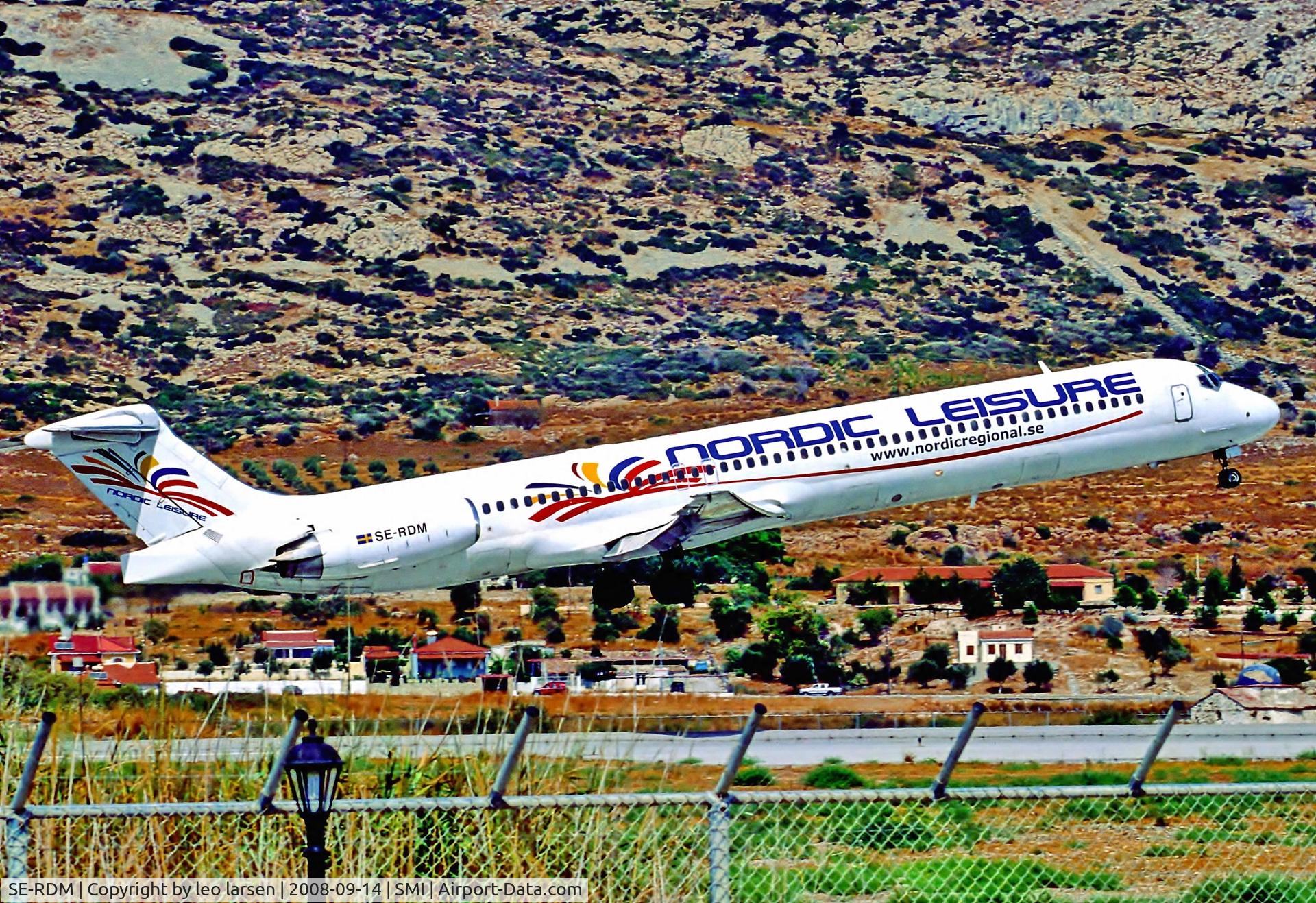 SE-RDM, 1987 McDonnell Douglas MD-83 (DC-9-83) C/N 49662, Samos Greece 14.9.08