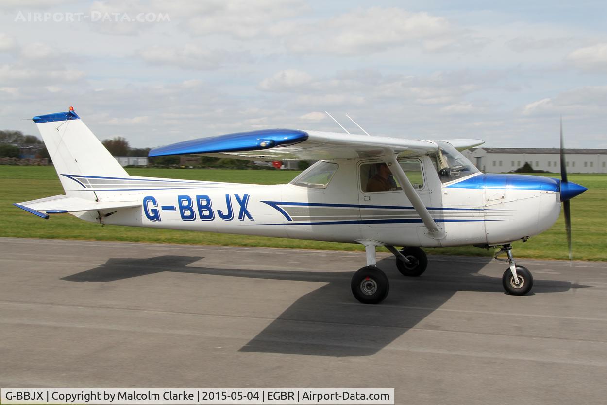 G-BBJX, 1974 Reims F150L C/N 1017, Reims F150L at The Real Aeroplane Club's Auster Fly-In, Breighton Airfield, May 4th 2015.