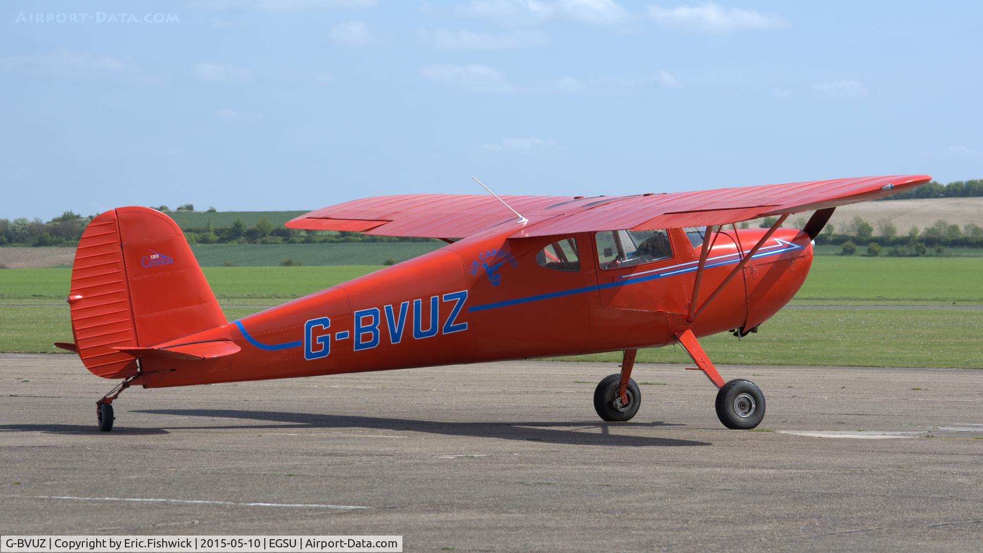 G-BVUZ, 1946 Cessna 120 C/N 11334, 2. G-BVUZ visiting Duxford Airfield.
