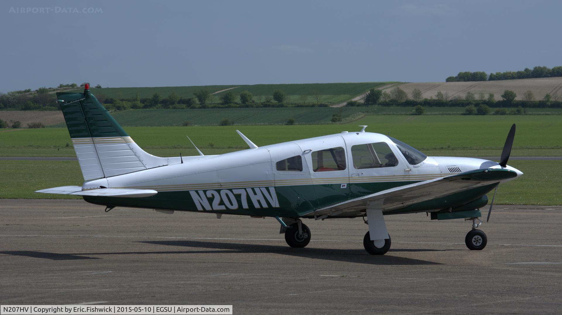 N207HV, 1978 Piper PA-28R-201T Cherokee Arrow III C/N 28R-7803303, 2. N207HV visiting Duxford Airfield.
