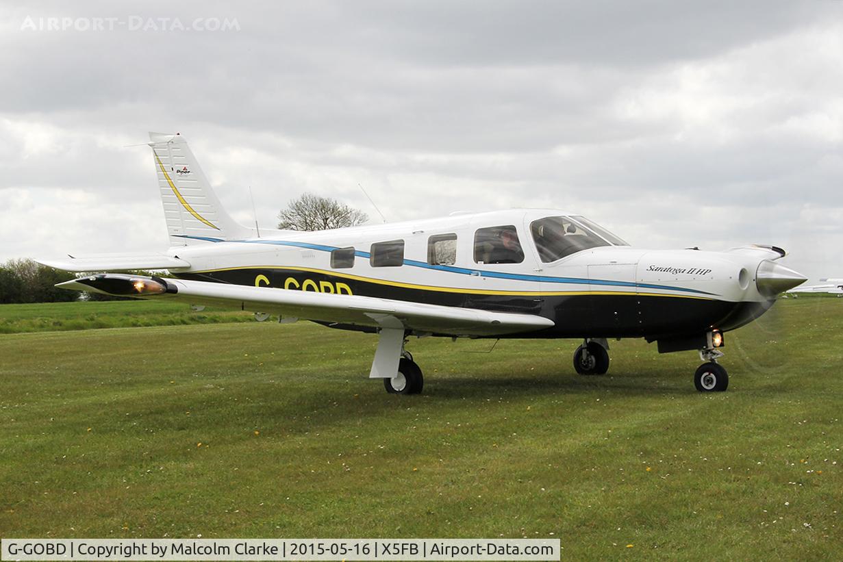 G-GOBD, 2001 Piper PA-32R-301 Saratoga II HP C/N 3246193, Piper PA-32R-301 Saratoga II HP at the opening of Fishburn Airfield's new clubhouse, May 16th 2015.