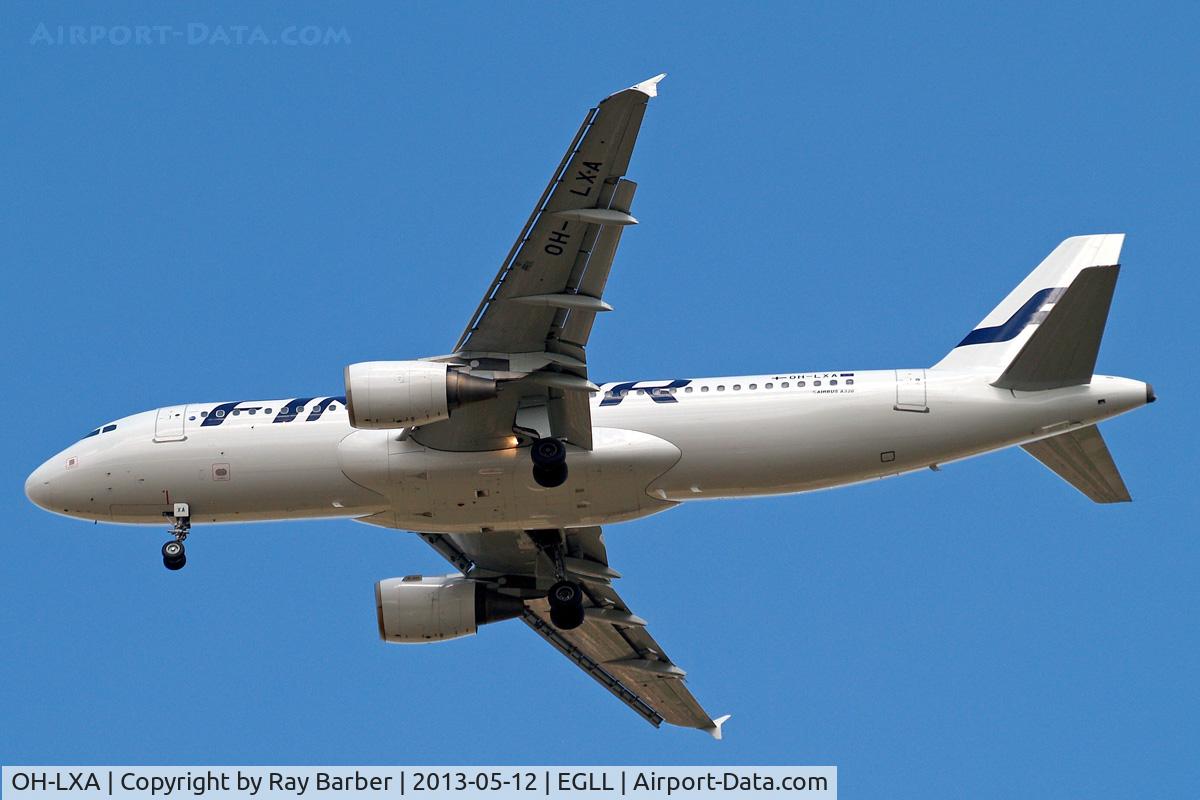 OH-LXA, 2001 Airbus A320-214 C/N 1405, Airbus A320-214 [1405] (Finnair) Home~G 12/05/2013. On approach 27R.