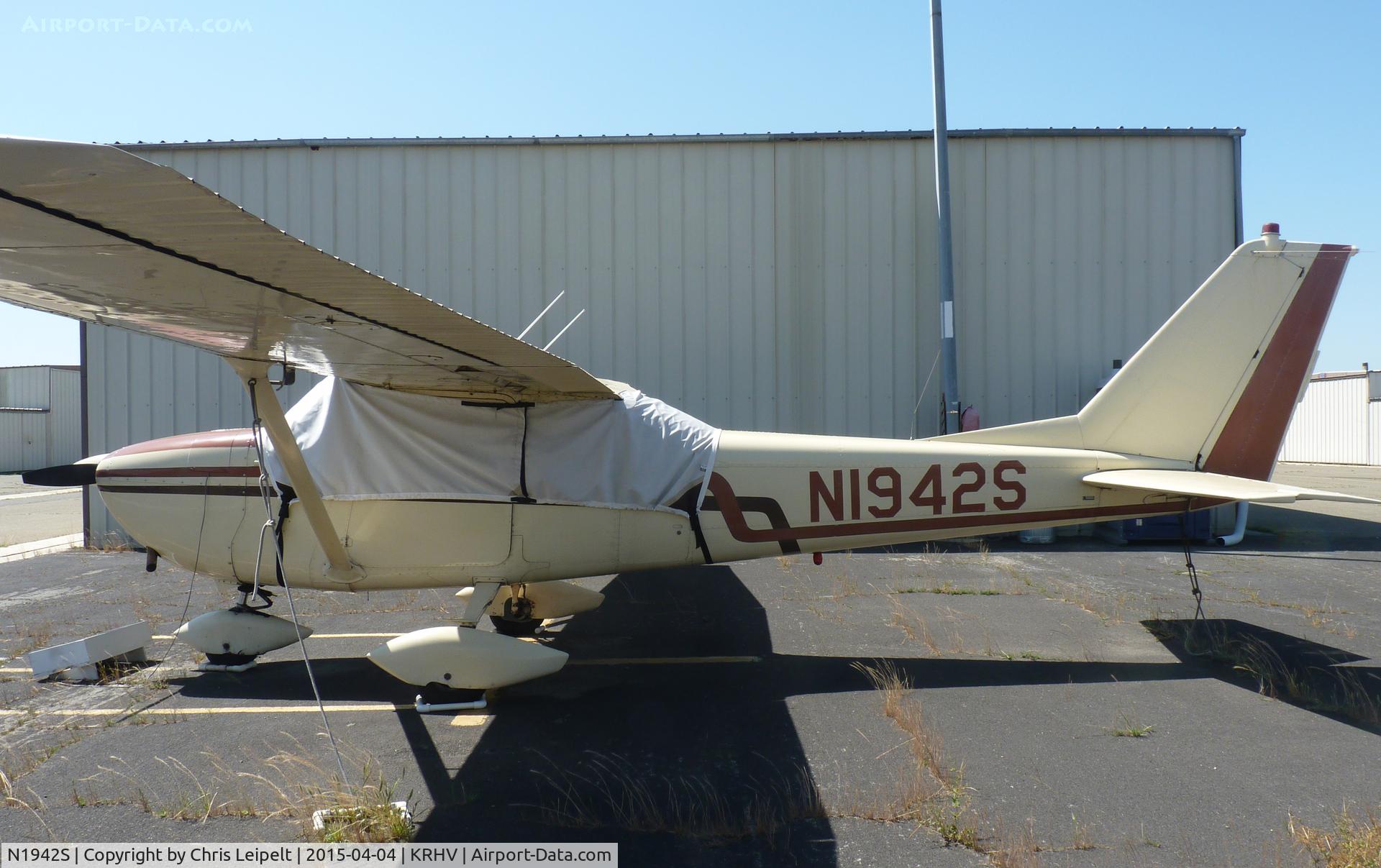 N1942S, 1964 Cessna 172E C/N 17251562, A local 1964 Cessna 172E parked at its usual parking spot, and it's for sale! This is the nicest aircraft on this section of the airport believe it or not, and I've never seen this one fly before! Photo taken at Reid Hillview Airport, CA.