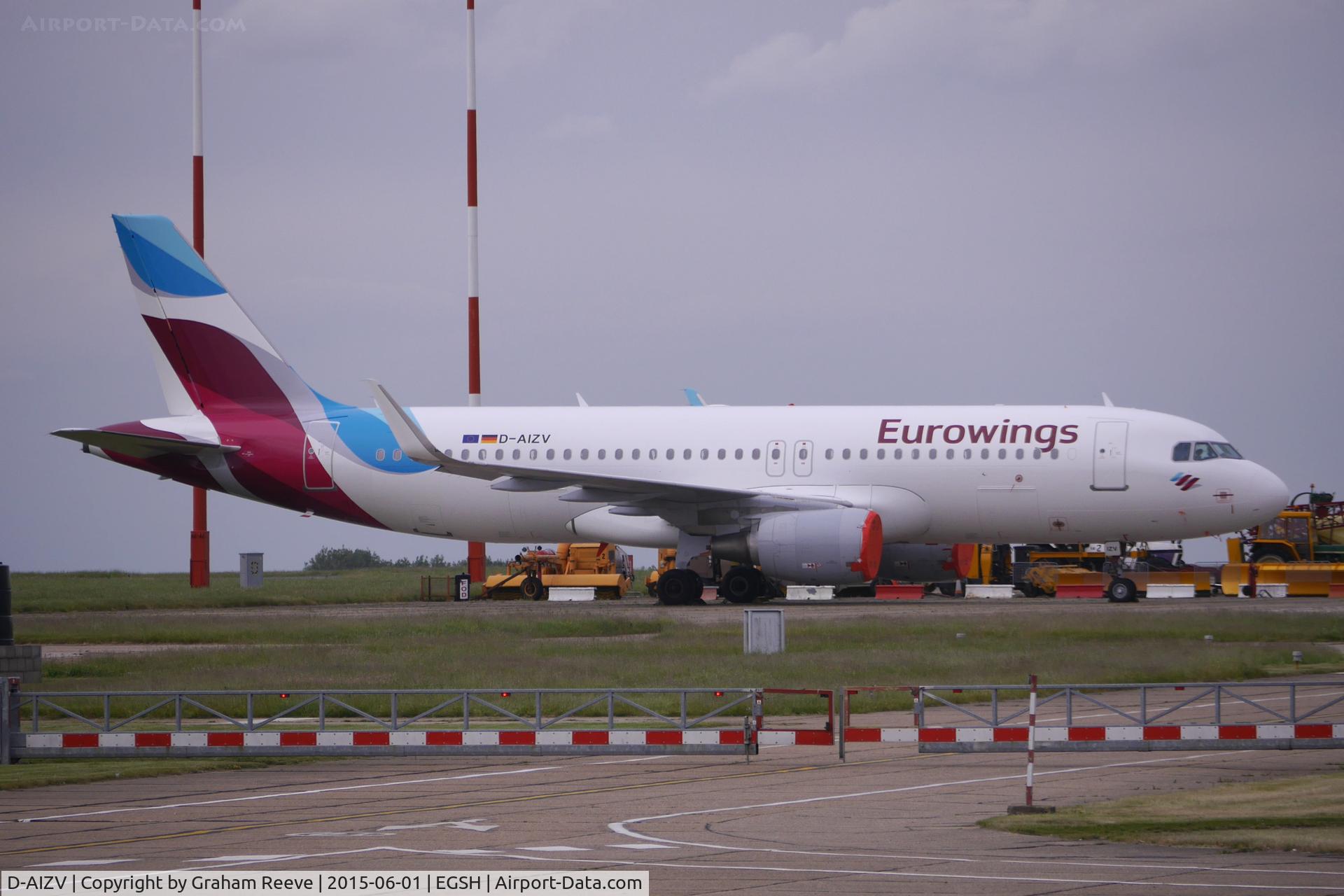 D-AIZV, 2013 Airbus A320-214 C/N 5658, Freshly painted and parked at Norwich.