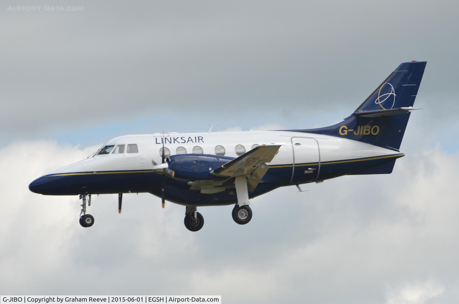 G-JIBO, 1986 British Aerospace BAe-3101 Jetstream 31 C/N 711, Landing at Norwich.