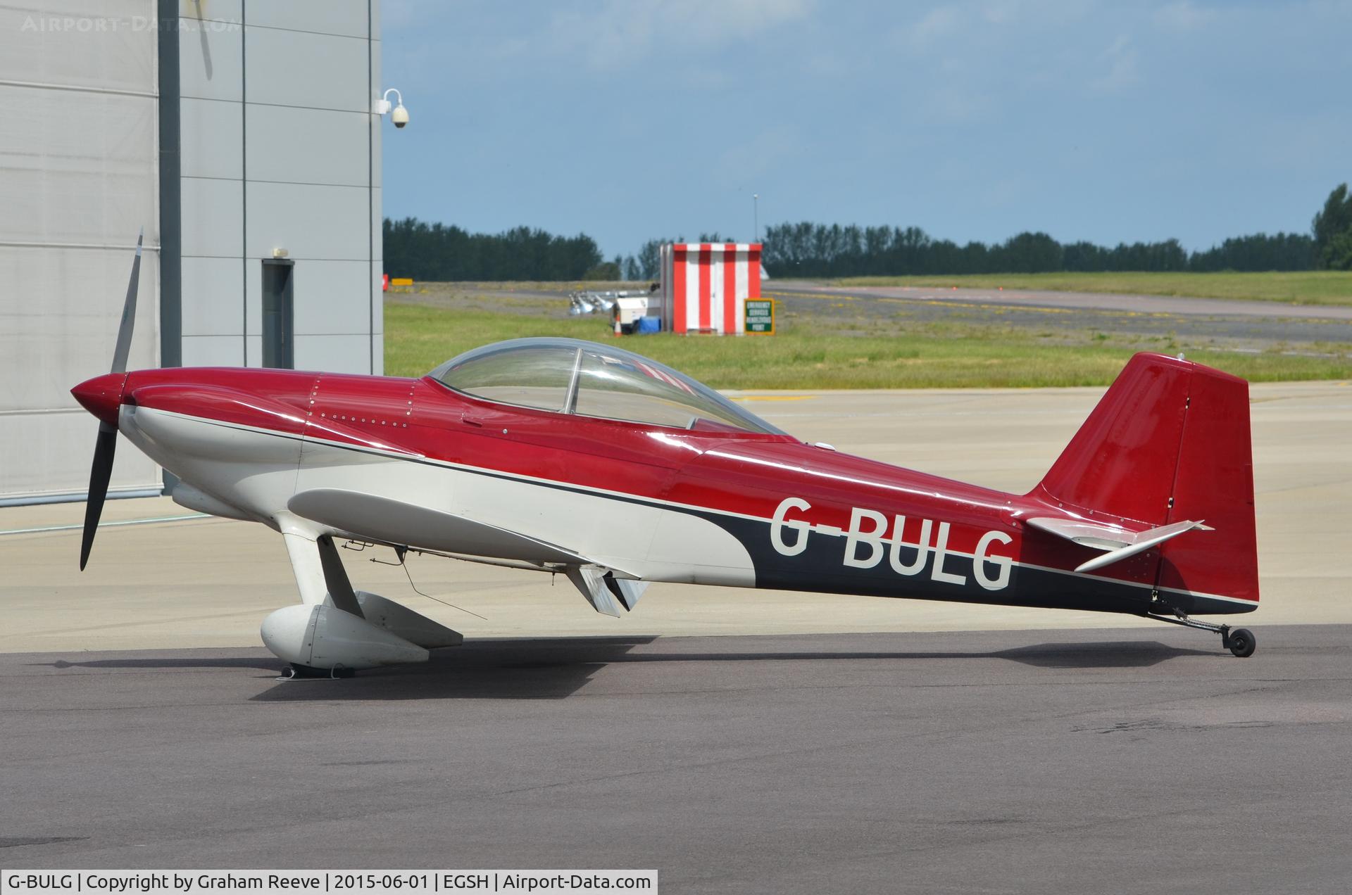 G-BULG, 1989 Vans RV-4 C/N JRV4-1, Parked at Norwich.