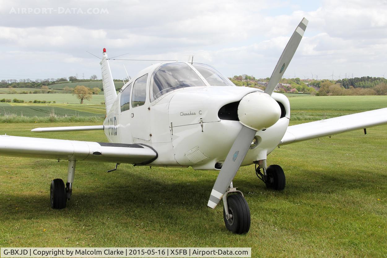 G-BXJD, 1967 Piper PA-28-180 Cherokee C/N 28-4215, Piper PA-28-180 Cherokee at the opening of Fishburn Airfield's new clubhouse, May 16th 2015.
