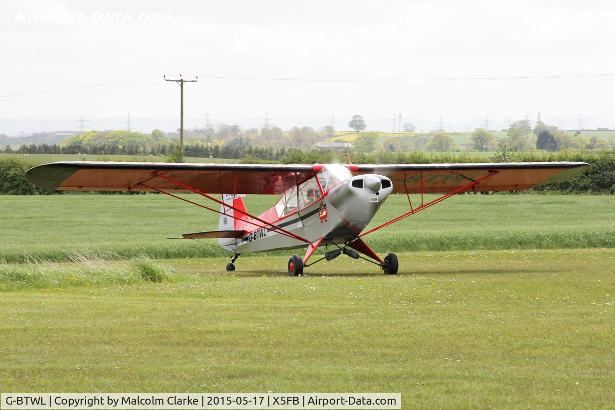 G-BTWL, 1992 Wag-Aero Sport Trainer C/N PFA 108-10893, Wag-Aero Sport Trainer at the opening of Fishburn Airfield's new clubhouse, May 17th 2015.