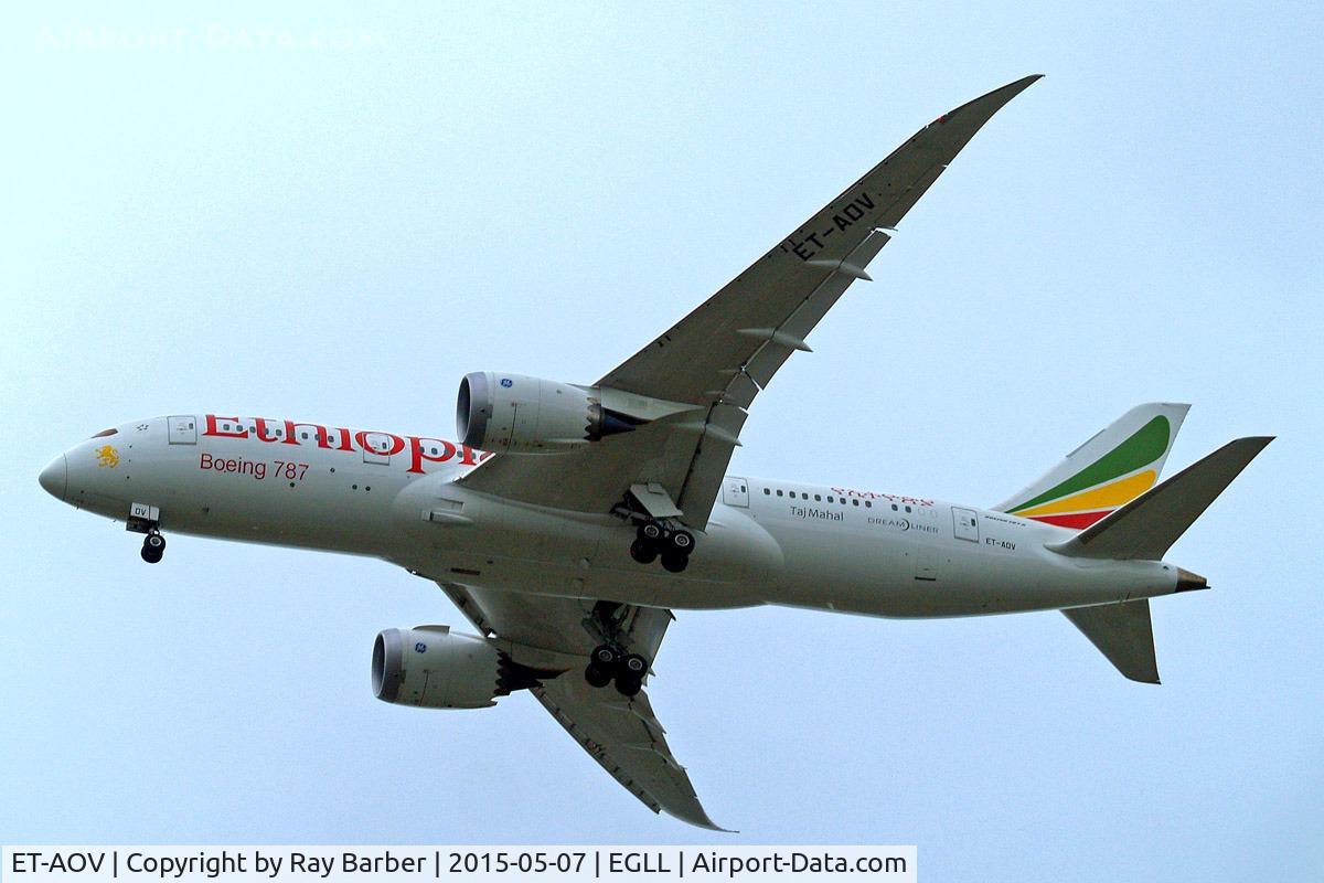 ET-AOV, 2014 Boeing 787-8 Dreamliner Dreamliner C/N 34750, Boeing 787-8 Dreamliner [34750] (Ethiopian Airlines) Home~G 07/05/2015. On approach 27R.