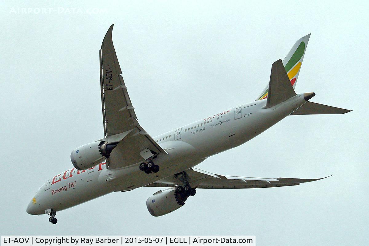 ET-AOV, 2014 Boeing 787-8 Dreamliner Dreamliner C/N 34750, Boeing 787-8 Dreamliner [34750] (Ethiopian Airlines) Home~G 07/05/2015. On approach 27R.