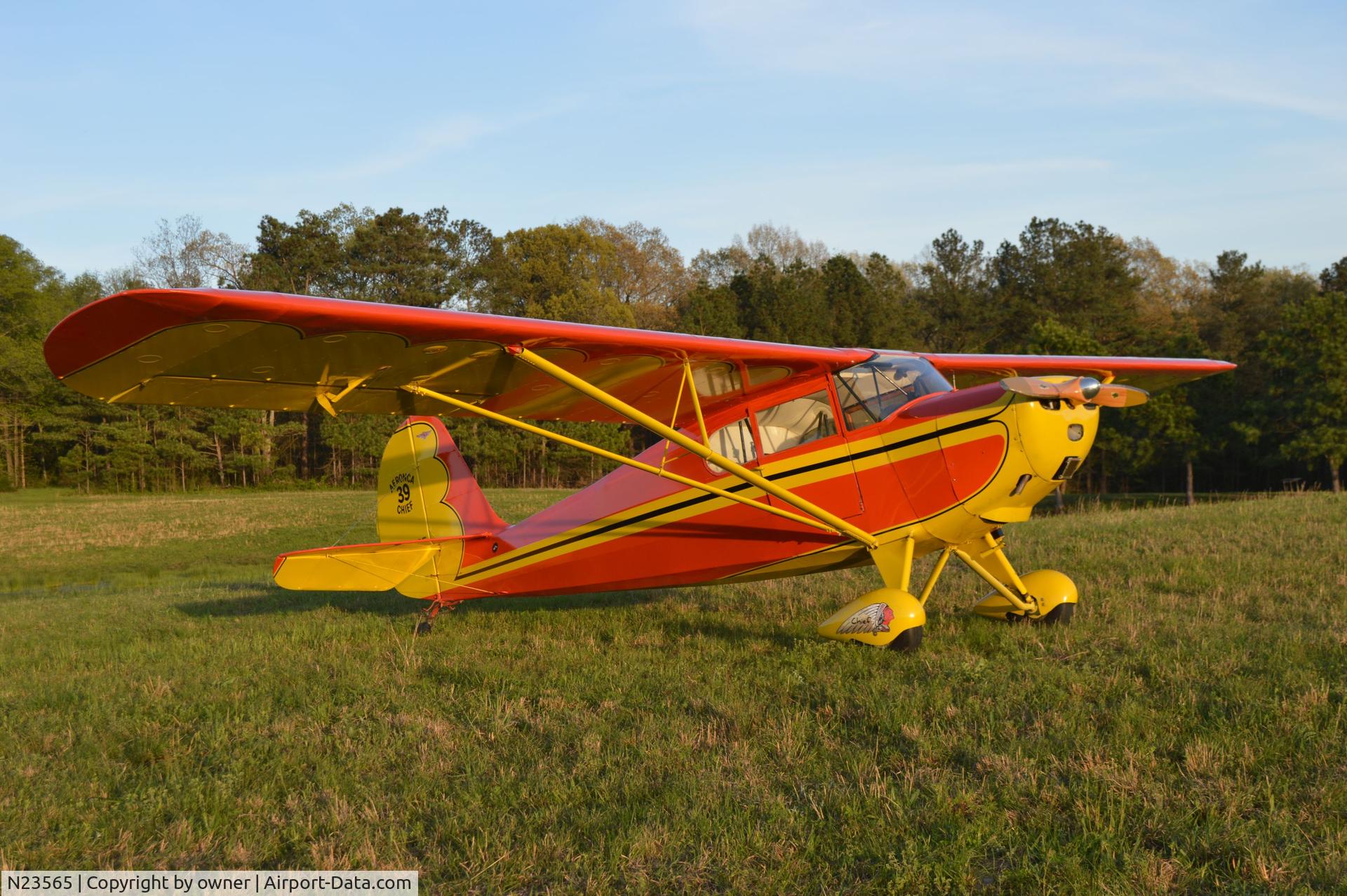 N23565, 1939 Aeronca 65-TC Tandem C/N C5239, Prettiest chief I have ever seen. in annual & flys regularly.