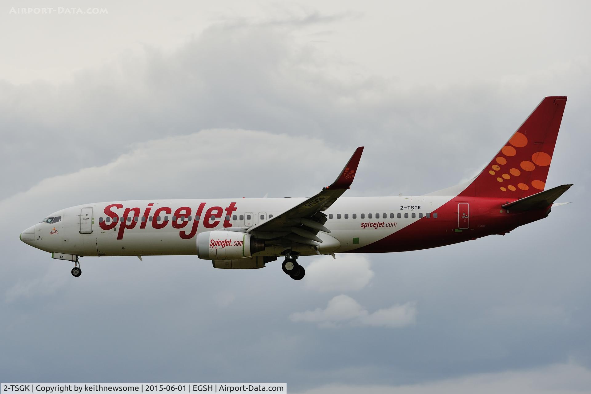 2-TSGK, 2004 Boeing 737-8BK C/N 33019, Formerly VT-SGK.