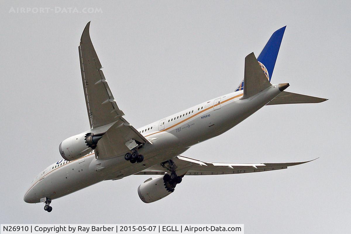 N26910, 2014 Boeing 787-8 Dreamliner C/N 34826, Boeing 787-8 Dreamliner [34826] (United Airlines) Home~G 07/05/2015. On approach 27R.
