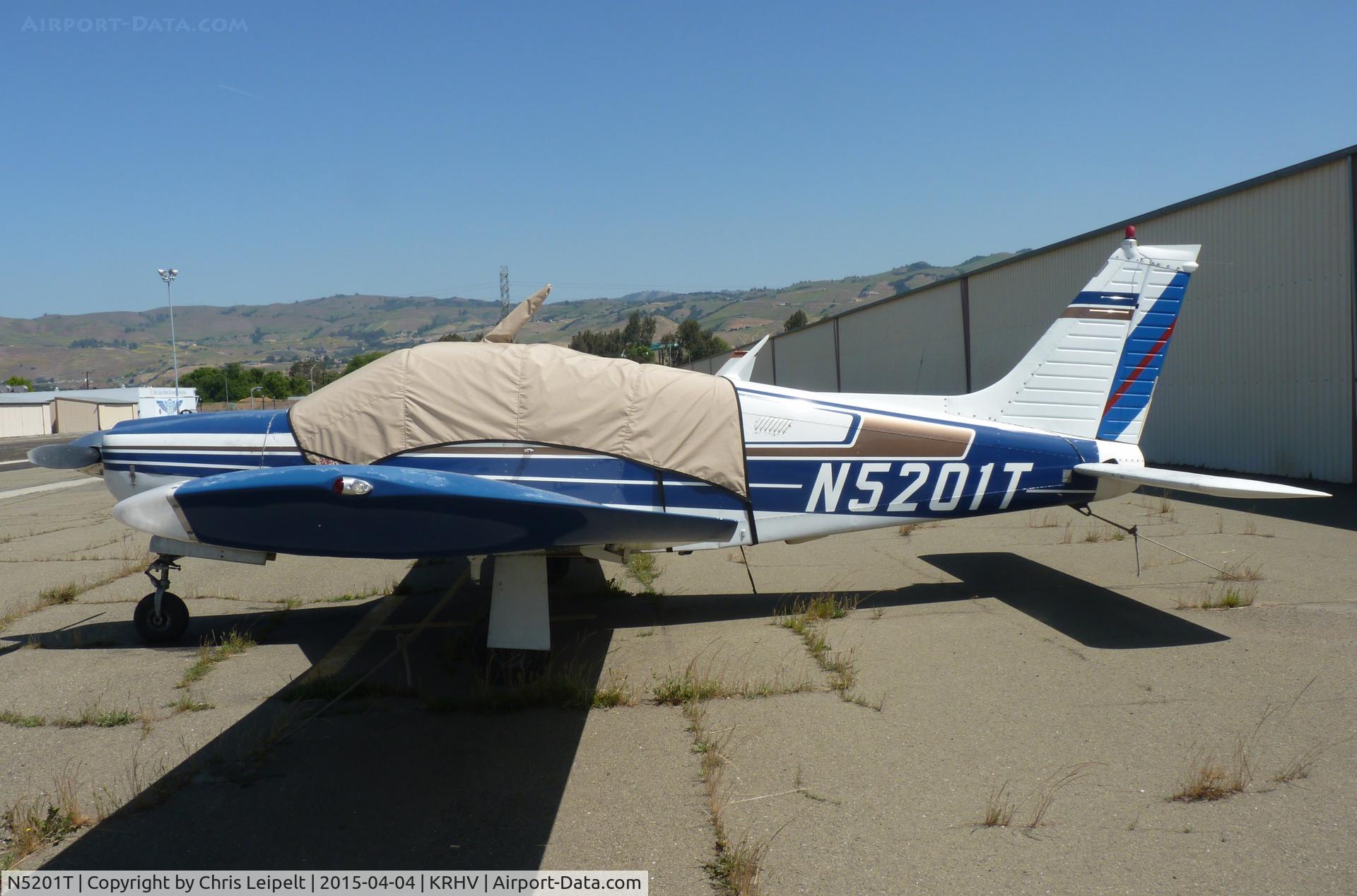 N5201T, 1972 Piper PA-28R-200 C/N 28R-7235193, A local 1972 Piper Cherokee in fairly good condition sitting at its tie down at Reid Hillview Airport, CA.