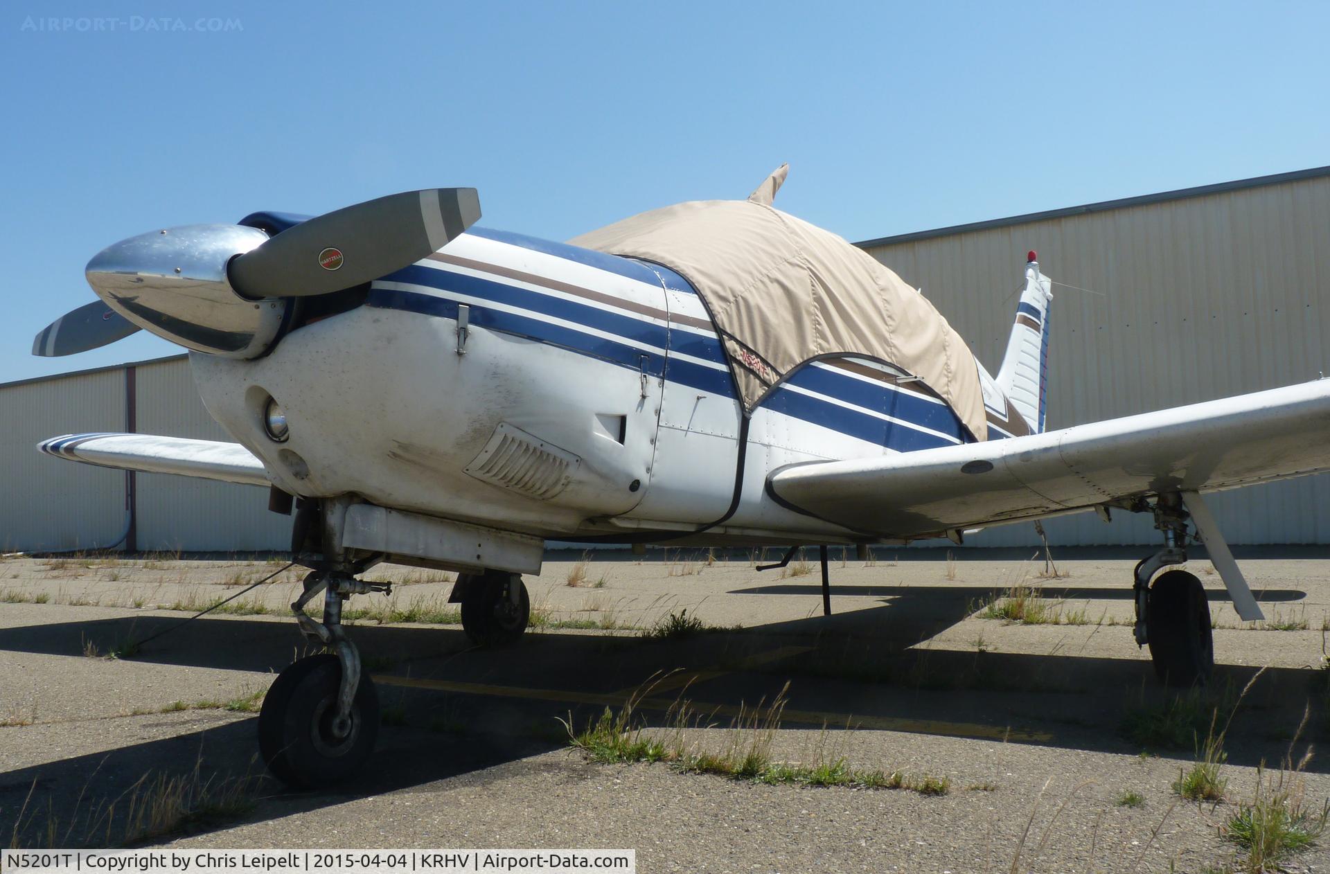 N5201T, 1972 Piper PA-28R-200 C/N 28R-7235193, A local 1972 Piper Cherokee in fairly good condition sitting at its tie down at Reid Hillview Airport, CA.