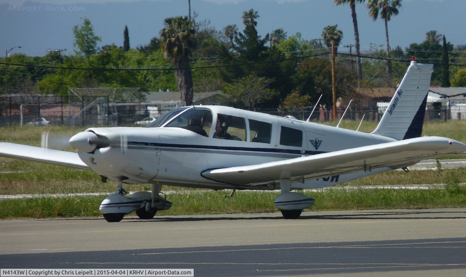 N4143W, 1967 Piper PA-32-300 Cherokee Six C/N 32-40211, A local 1967 Piper Cherokee Six taxing back to its hangar after some VFR flying at Reid Hillview Airport, CA.