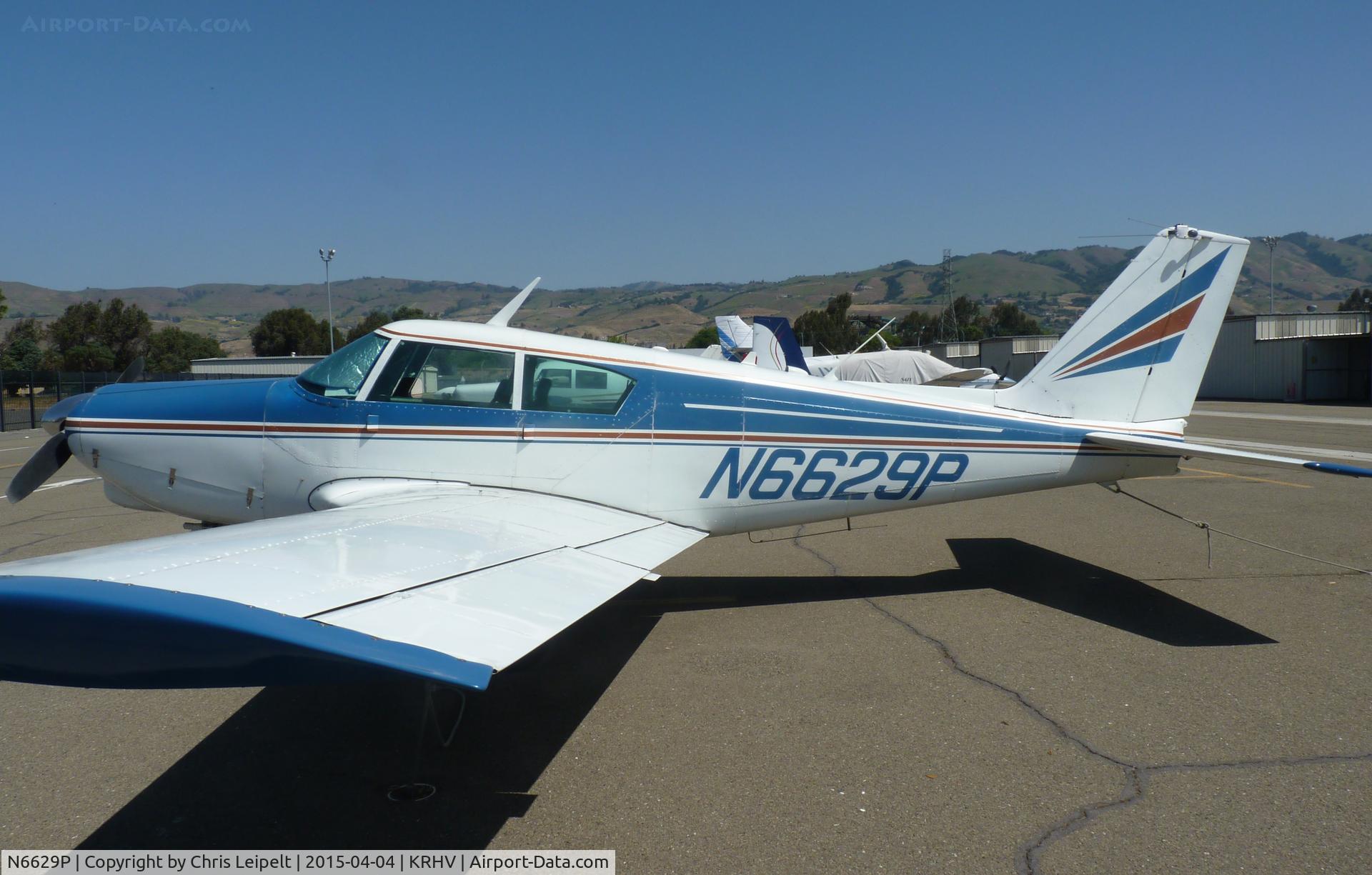 N6629P, 1960 Piper PA-24-180 Comanche C/N 24-1752, A local 1960 Piper Comanche at its tiedown at Reid Hillview Airport, CA.
