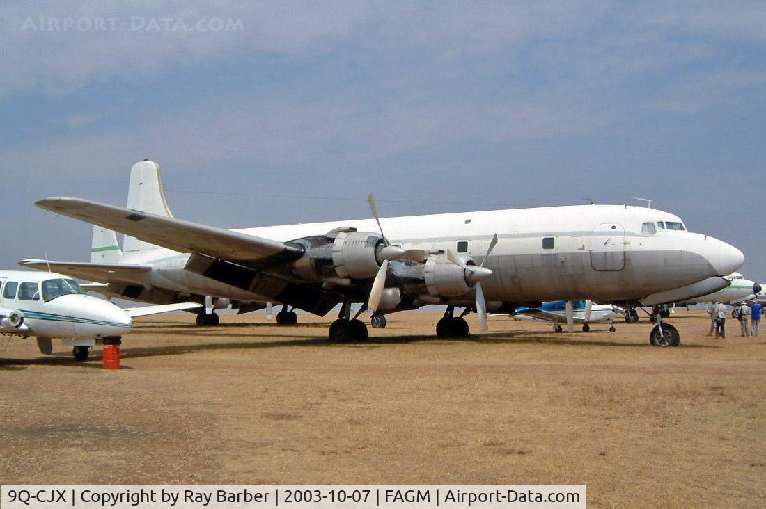 9Q-CJX, Douglas DC-6B C/N 45201, Douglas DC-6BF [45201] (Services Air) Johannesburg-Rand~ZS 07/10/2003. Broken up Rand 2004.