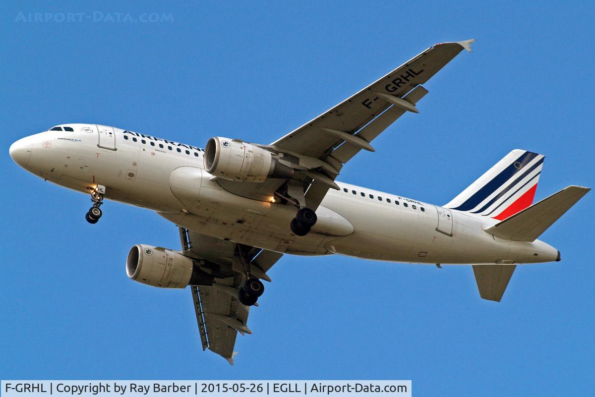 F-GRHL, 2000 Airbus A319-111 C/N 1201, Airbus A319-111 [1201] (Air France) Home~G 26/05/2015. On approach 27R.