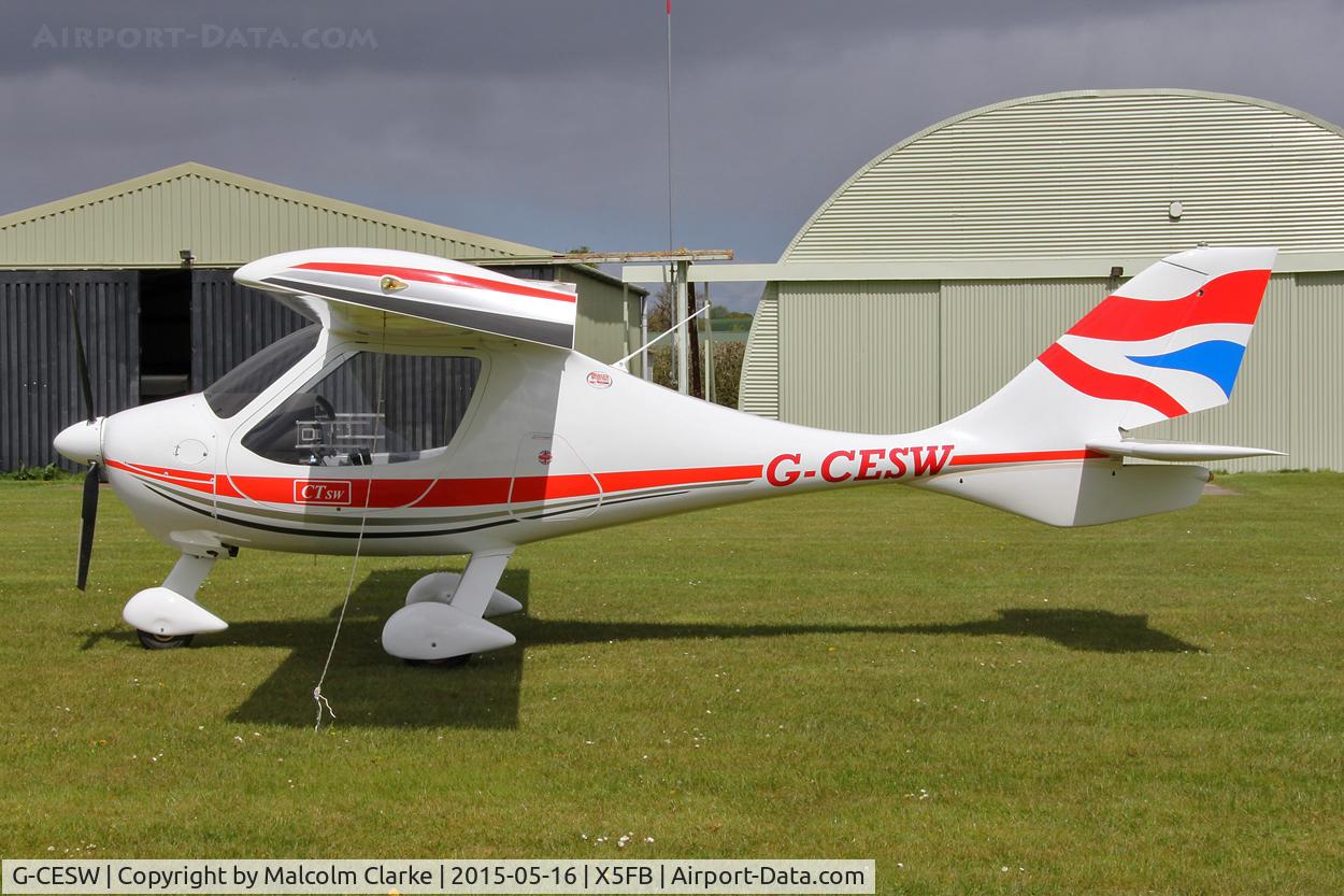 G-CESW, 2007 Flight Design CTSW C/N 8296, Flight Design CTSW at the opening of Fishburn Airfield's new clubhouse, May 16th 2015.