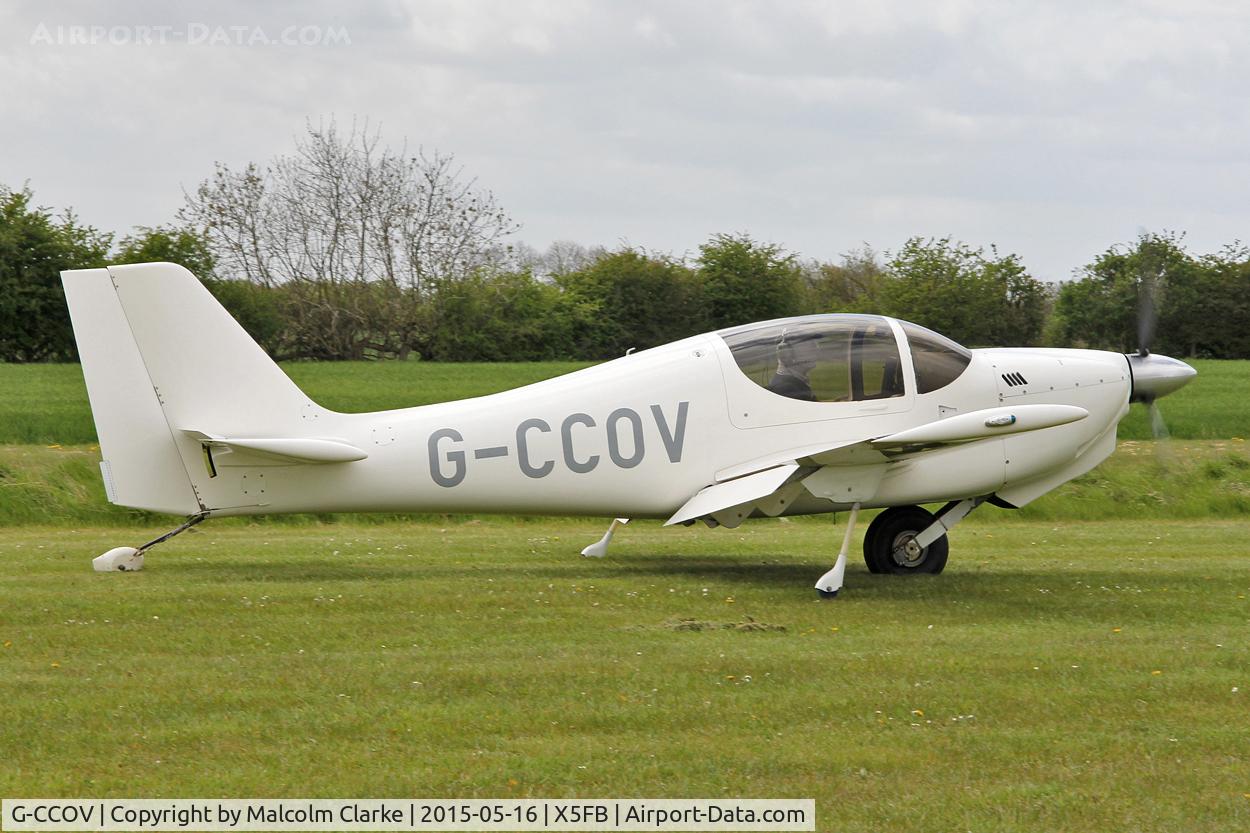 G-CCOV, 2004 Europa XS Monowheel C/N PFA 247-13998, Europa XS at the opening of Fishburn Airfield's new clubhouse, May 16th 2015.