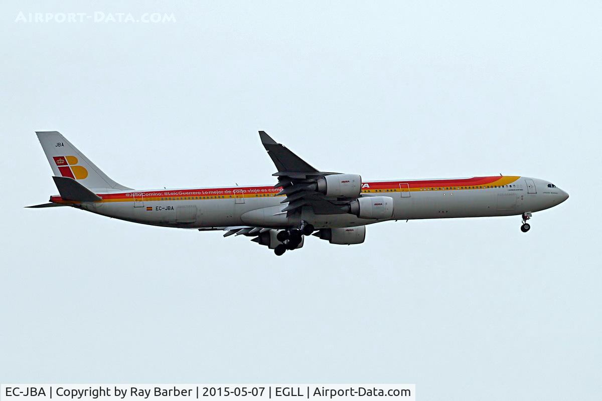 EC-JBA, 2004 Airbus A340-642 C/N 606, Airbus A340-642 [606] (Iberia) Home~G 07/05/2015. On approach 27L.