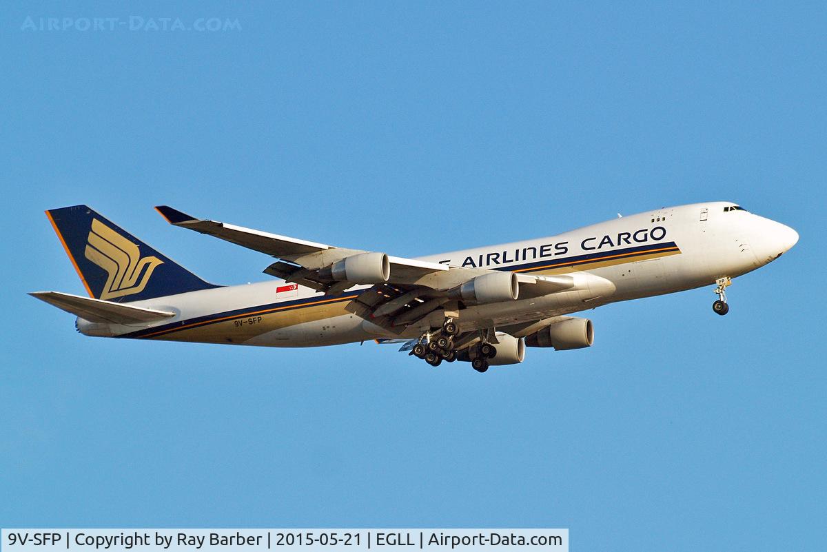 9V-SFP, 2005 Boeing 747-412F/SCD C/N 32902, Boeing 747-412F [32902] (Singapore Airlines Cargo) Home~G 21/05/2015. On approach 27L.
