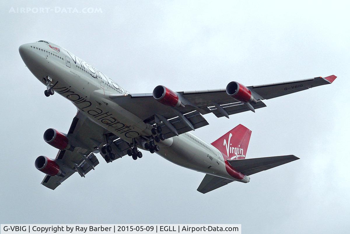 G-VBIG, 1996 Boeing 747-4Q8 C/N 26255, Boeing 747-4Q8 [26255] (Virgin Atlantic) Home~G 09/05/2015. On approach 27R.