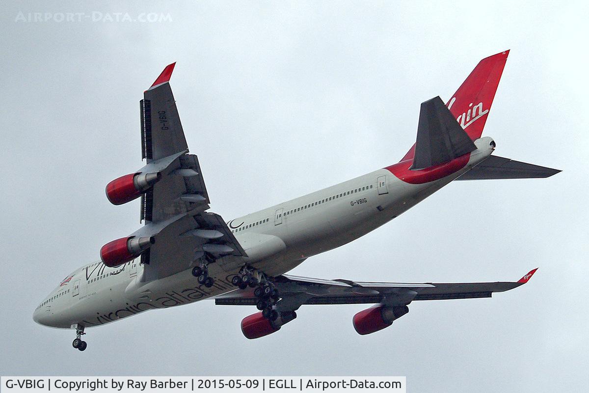 G-VBIG, 1996 Boeing 747-4Q8 C/N 26255, Boeing 747-4Q8 [26255] (Virgin Atlantic) Home~G 09/05/2015. On approach 27R.