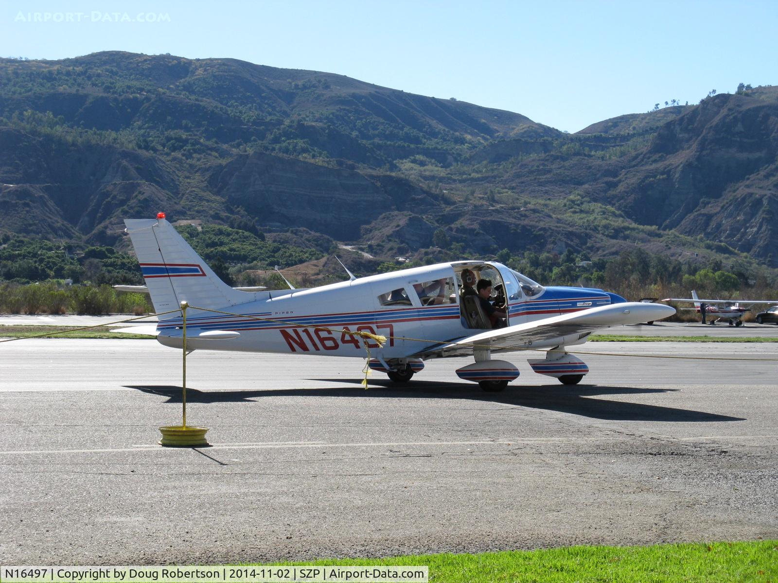 N16497, 1973 Piper PA-28-235 Cherokee Charger C/N 28-7310101, 1973 Piper PA-28-235 CHEROKEE CHARGER, Lycoming O-540-D4B5 235 Hp, taxi to Rwy 04
