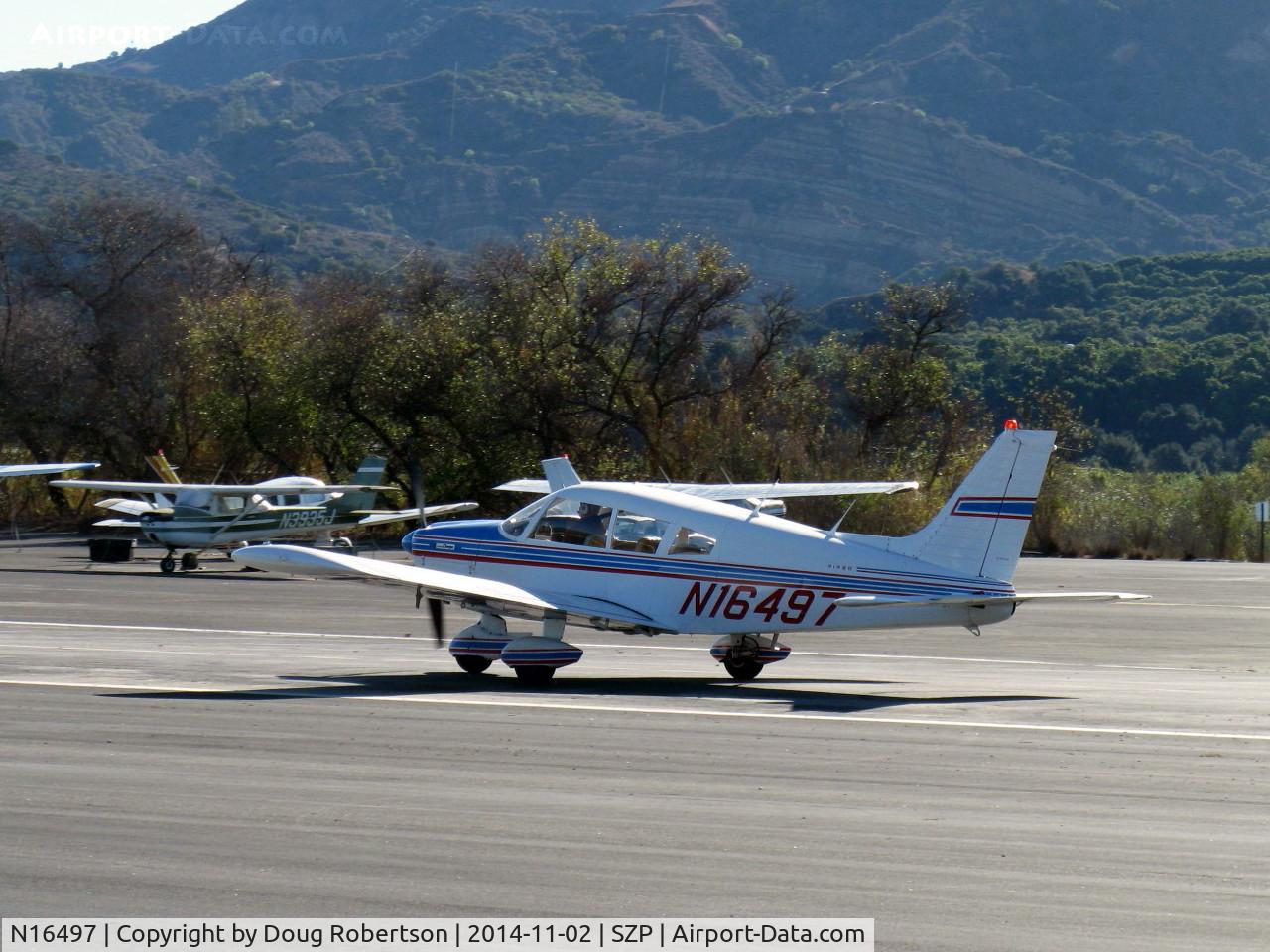 N16497, 1973 Piper PA-28-235 Cherokee Charger C/N 28-7310101, 1973 Piper PA-28-235 CHEROKEE CHARGER, Lycoming O-540-D4B5 235 Hp, landing roll Rwy 04