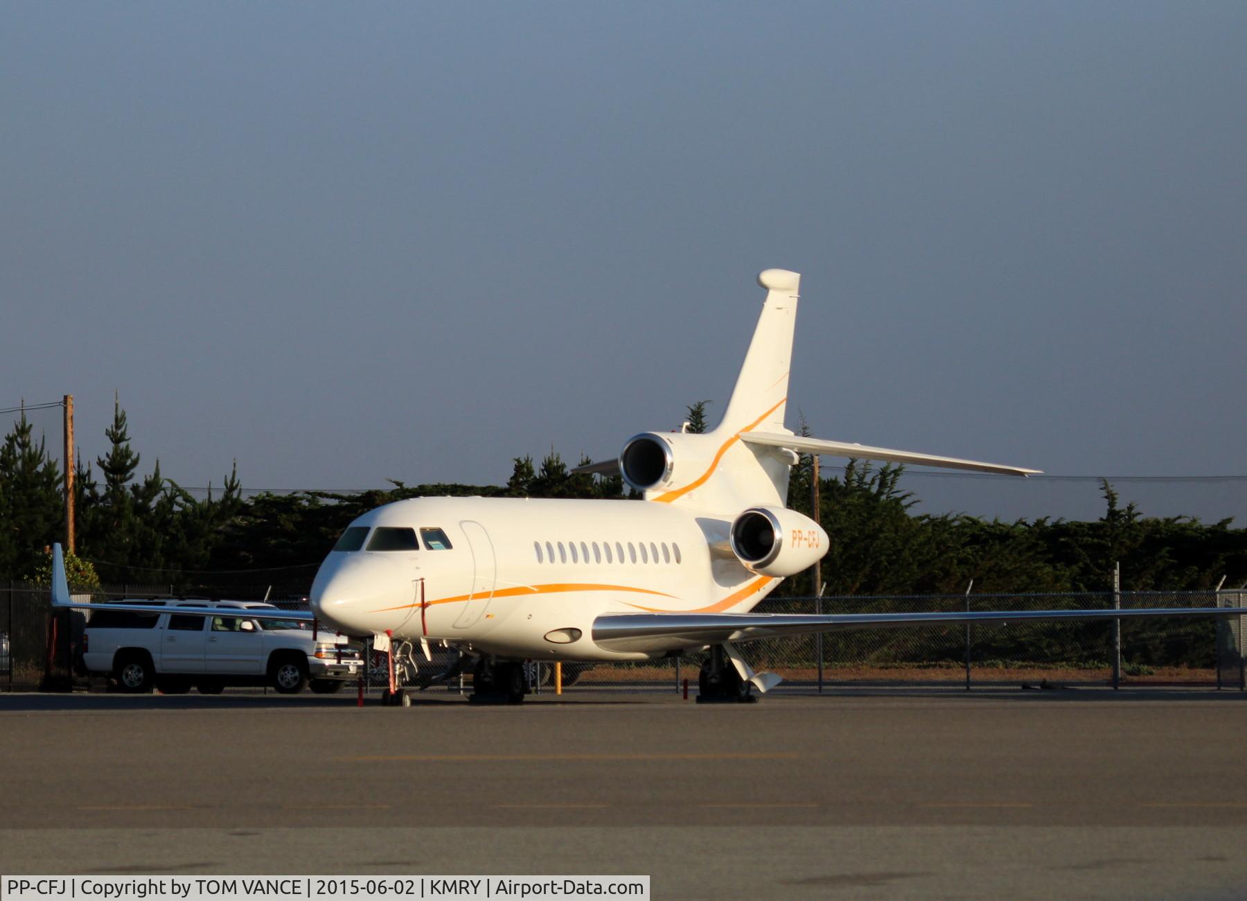 PP-CFJ, 2012 Dassault Falcon 7X C/N 171, at Monterey CA at the Monterey Jet center.