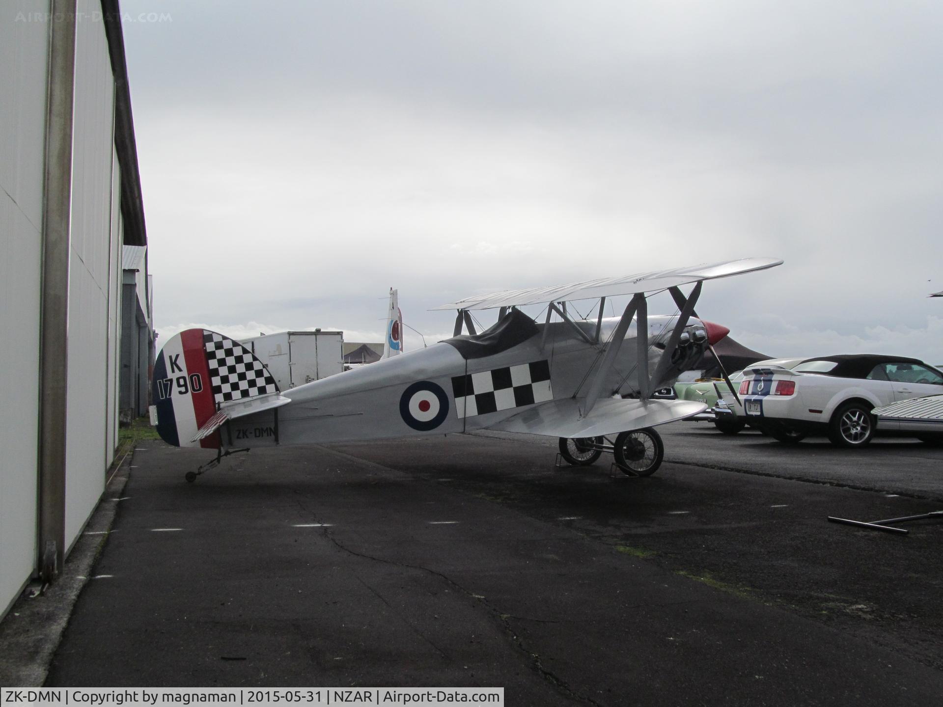 ZK-DMN, Isaacs Fury II C/N K-1790, outside hangar for open day viewing