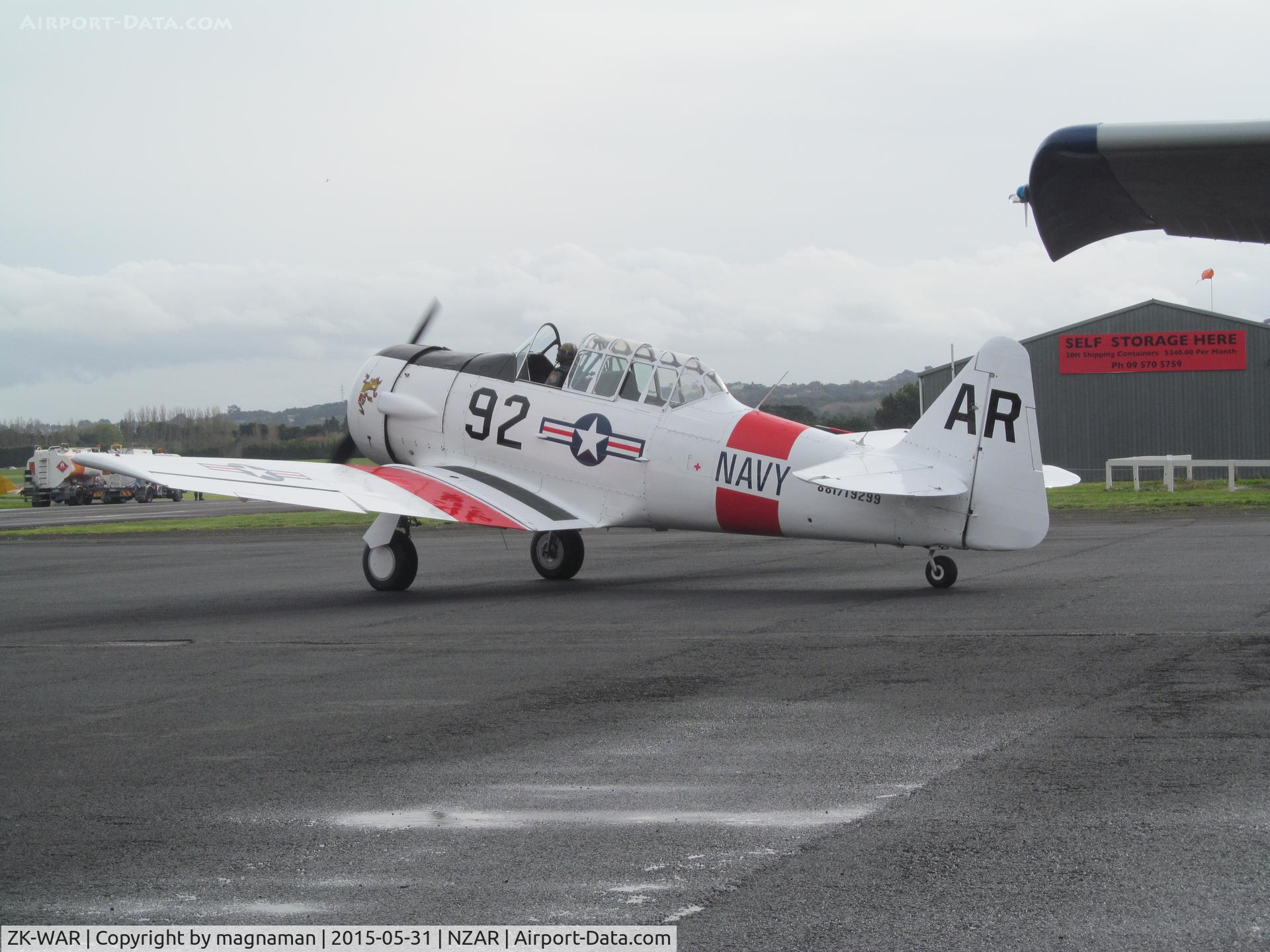 ZK-WAR, North American AT-6D Harvard III C/N 88-16506 (42-84725), at open day along with six other harvards