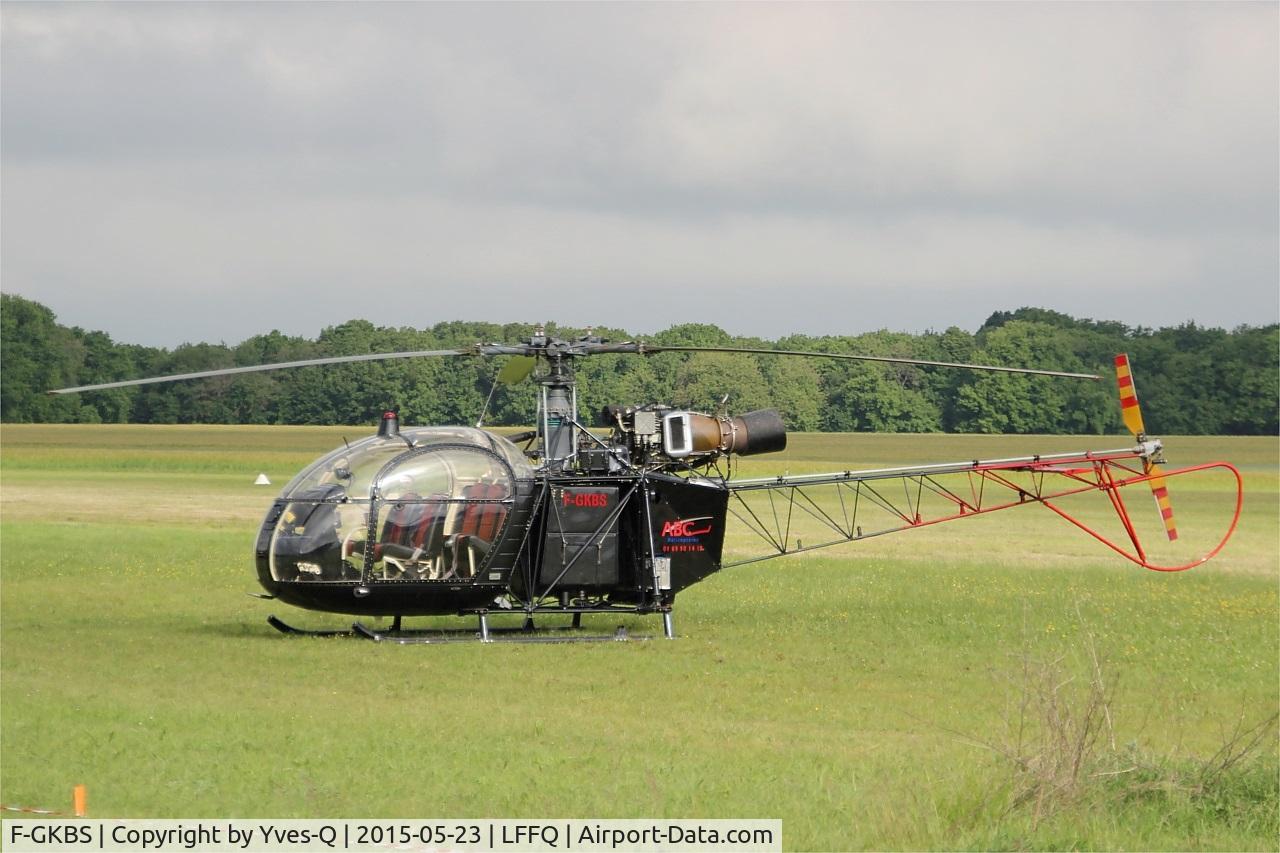 F-GKBS, Eurocopter SE-313B Alouette II C/N 1442, Eurocopter SE-313B Alouette II, La Ferté-Alais airfield (LFFQ) Airshow 2015