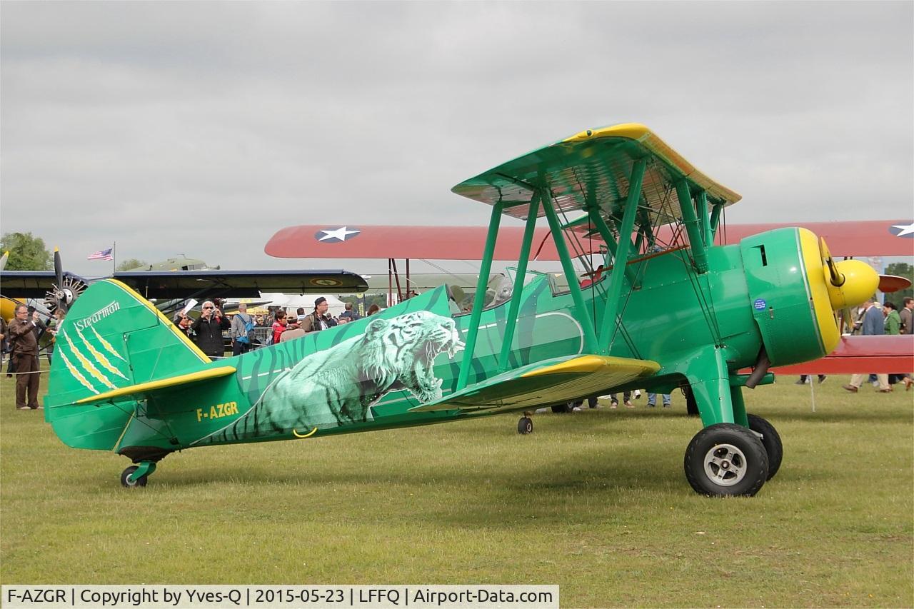 F-AZGR, Boeing N2S-3 Kaydet (B75N1) C/N 75-2650, Boeing N2S-3 Kaydet (B75N1), La Ferté-Alais airfield (LFFQ) Airshow 2015