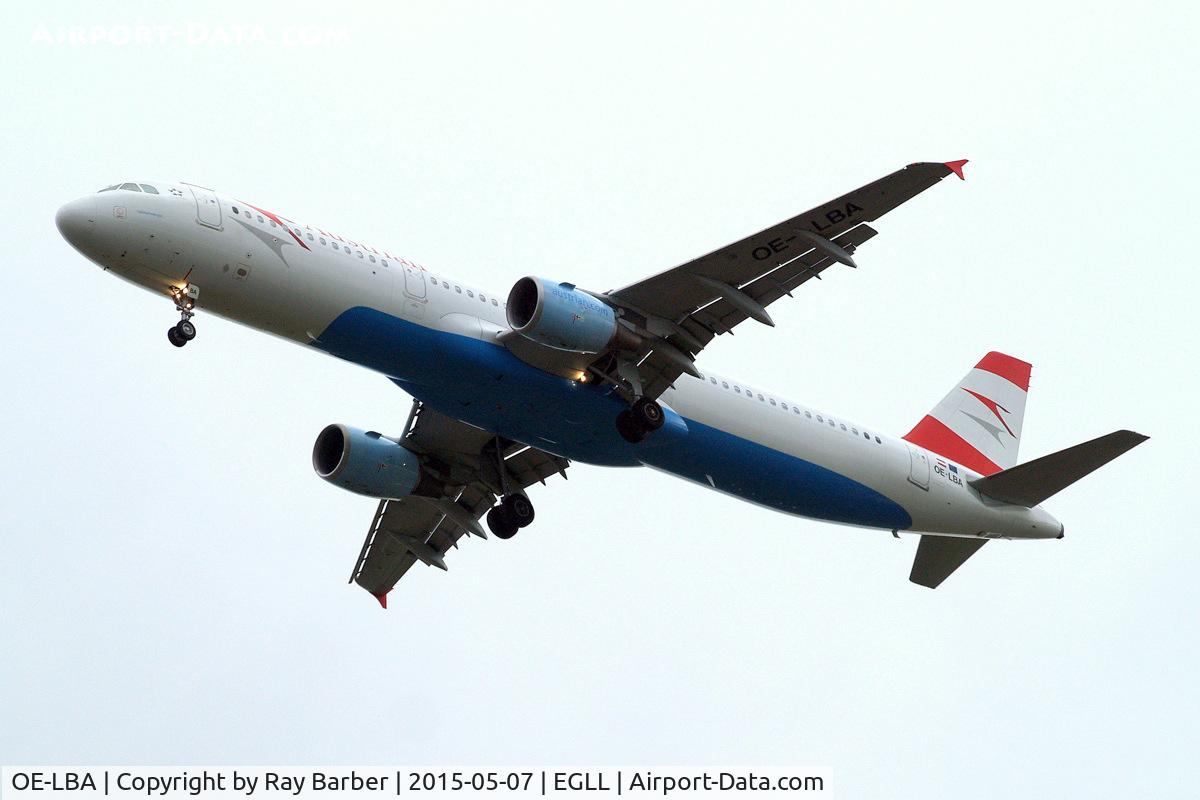 OE-LBA, 1995 Airbus A321-111 C/N 552, Airbus A321-111 [0552] (Austrian Airlines) Home~G 07/05/2015. On approach 27R.