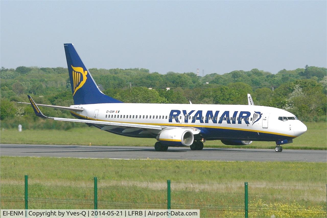 EI-ENM, 2010 Boeing 737-8AS C/N 35038, Boeing 737-8AS, Take off rwy 07R, Brest-Bretagne airport (LFRB-BES)