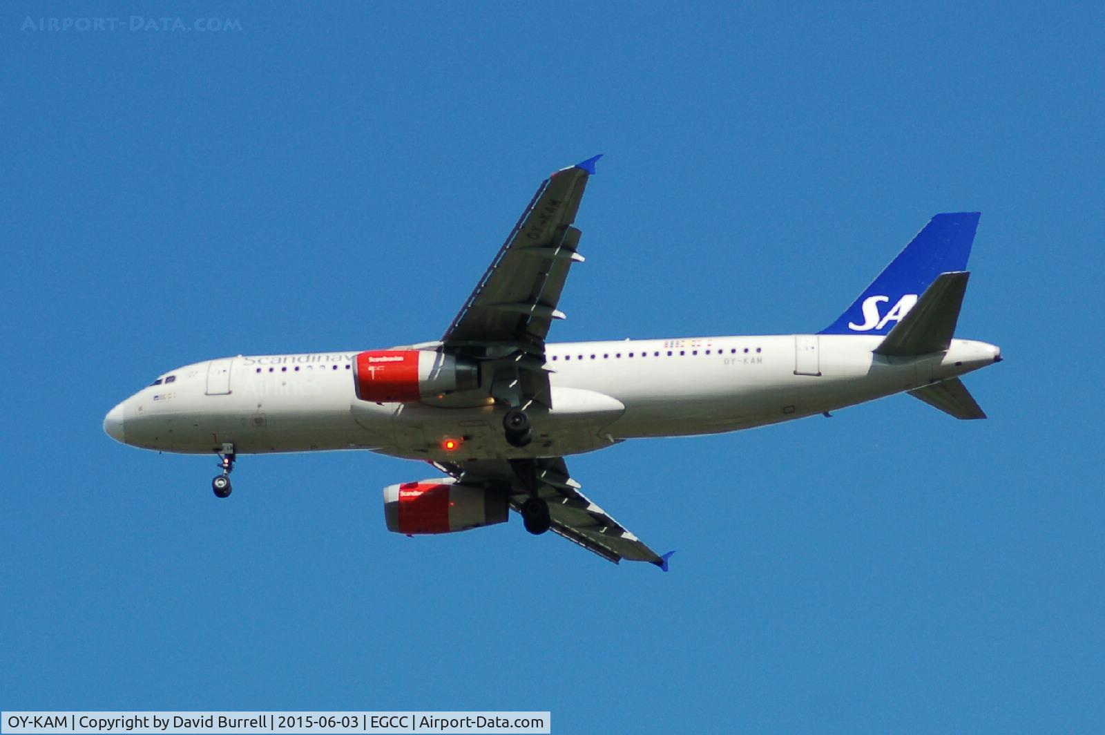 OY-KAM, 2006 Airbus A320-232 C/N 2911, SAS Airbus A320-232 OY-KAM on approach to Manchester Airport.