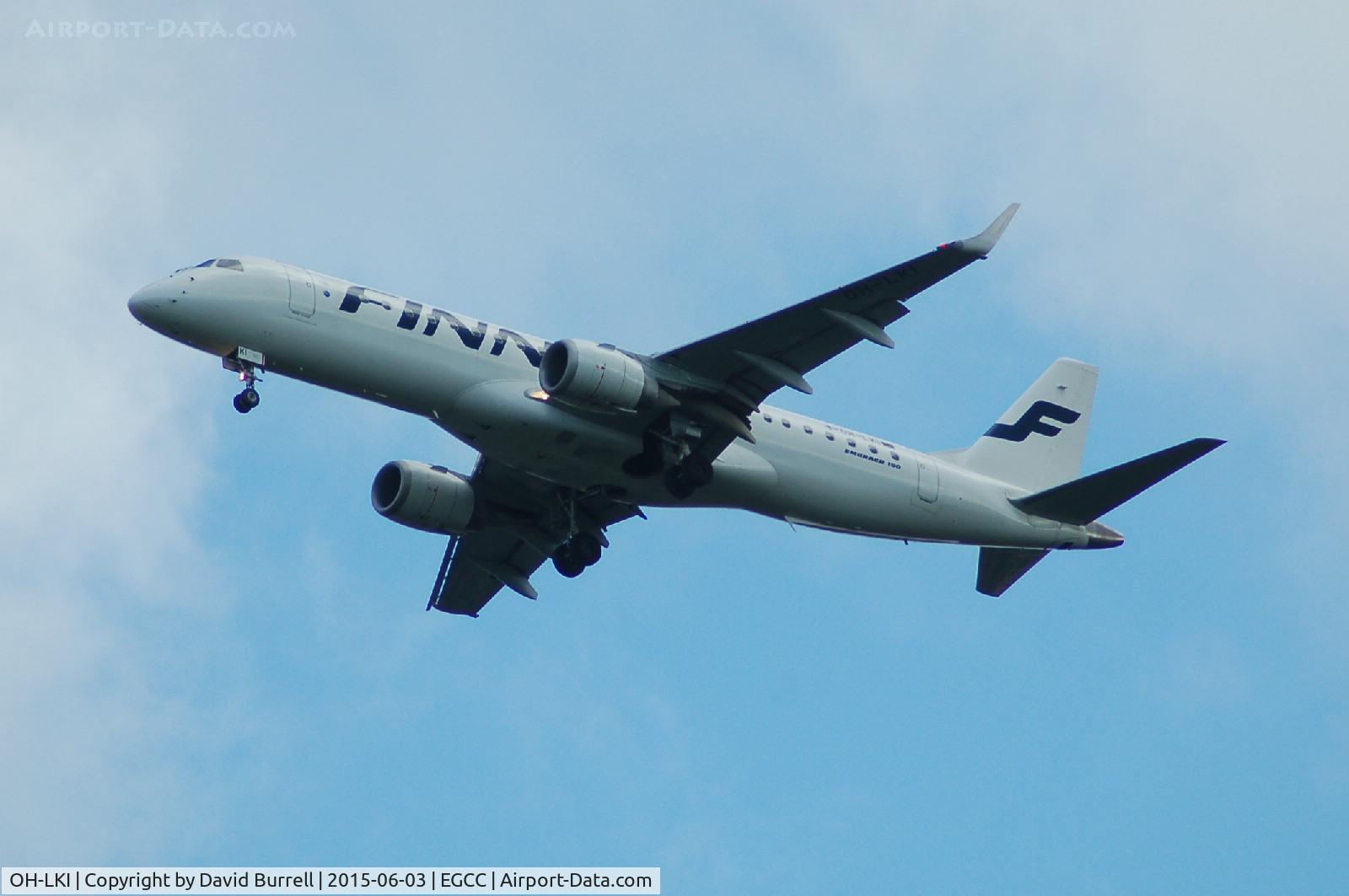 OH-LKI, 2007 Embraer 190AR (ERJ-190-100IGW) C/N 19000117, Finnair Embraer ERJ 190 OH-LKI on approach to Manchester Airport