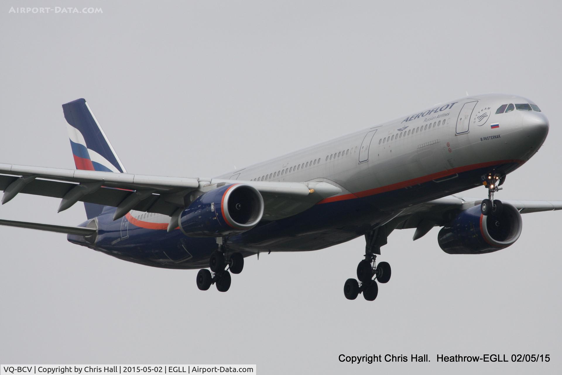 VQ-BCV, 2009 Airbus A330-343X C/N 1072, Aeroflot - Russian Airlines