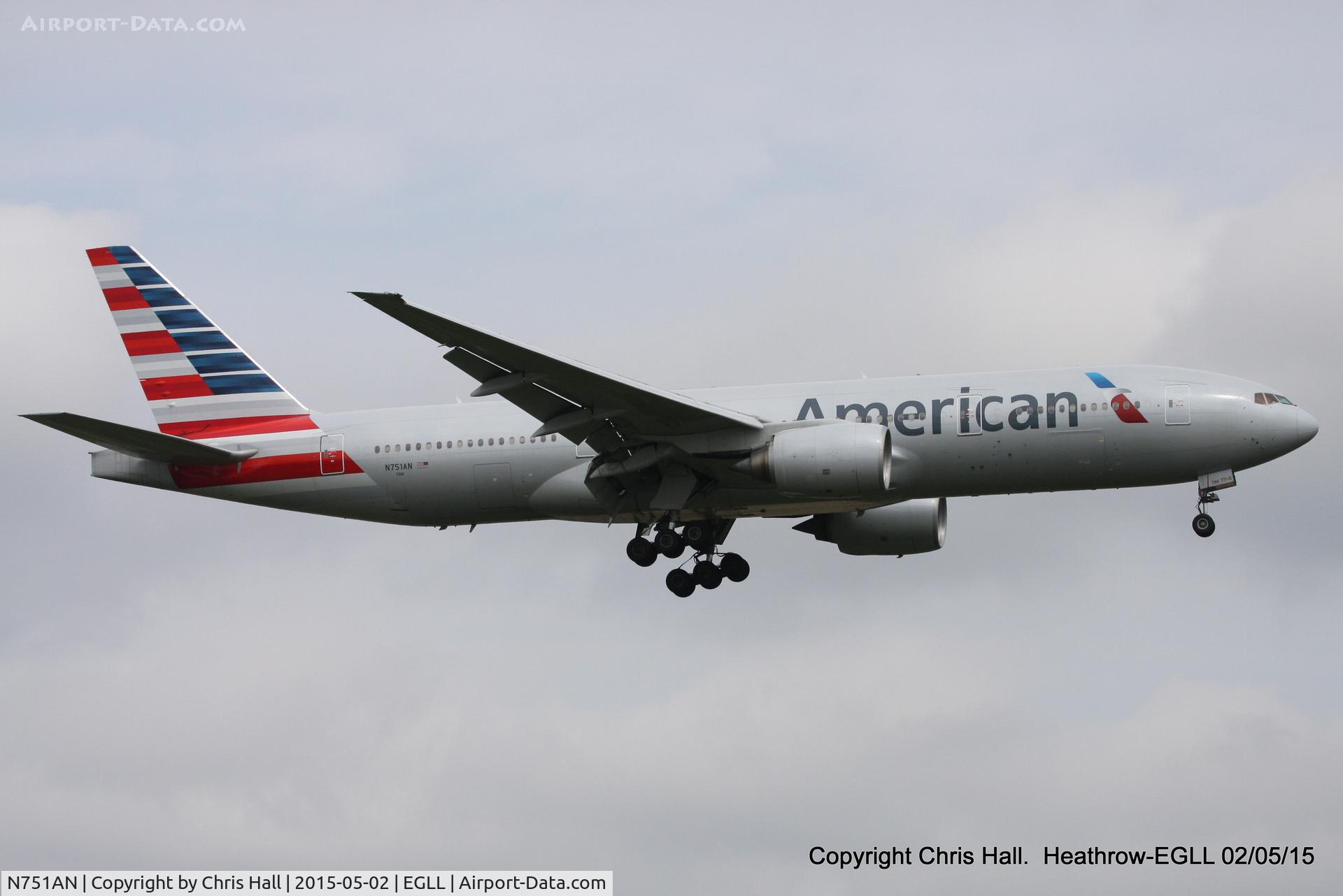 N751AN, 2001 Boeing 777-223 C/N 30798, American Airlines