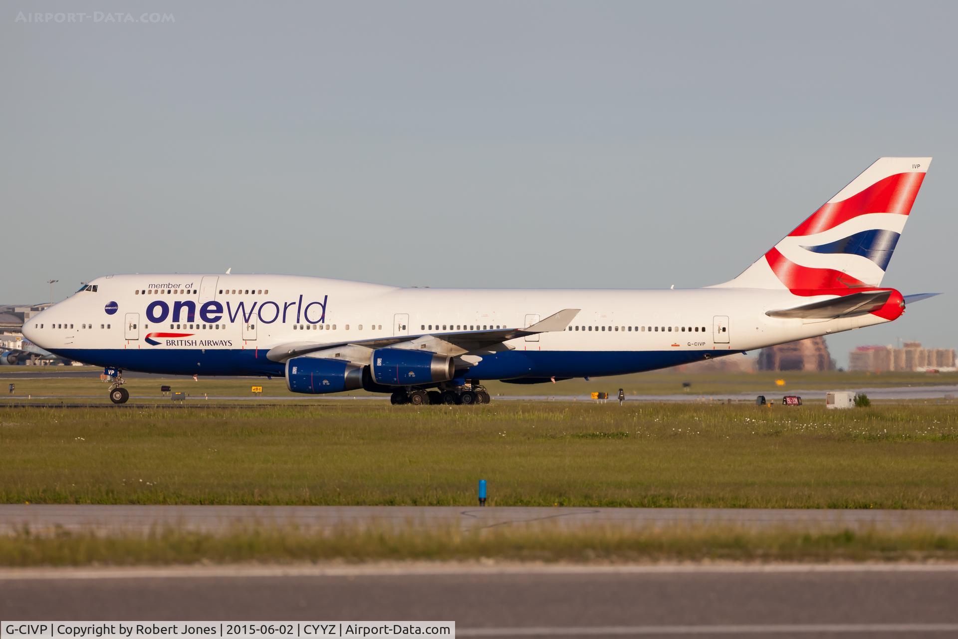 G-CIVP, 1998 Boeing 747-436 C/N 28850, Landing in Toronto.