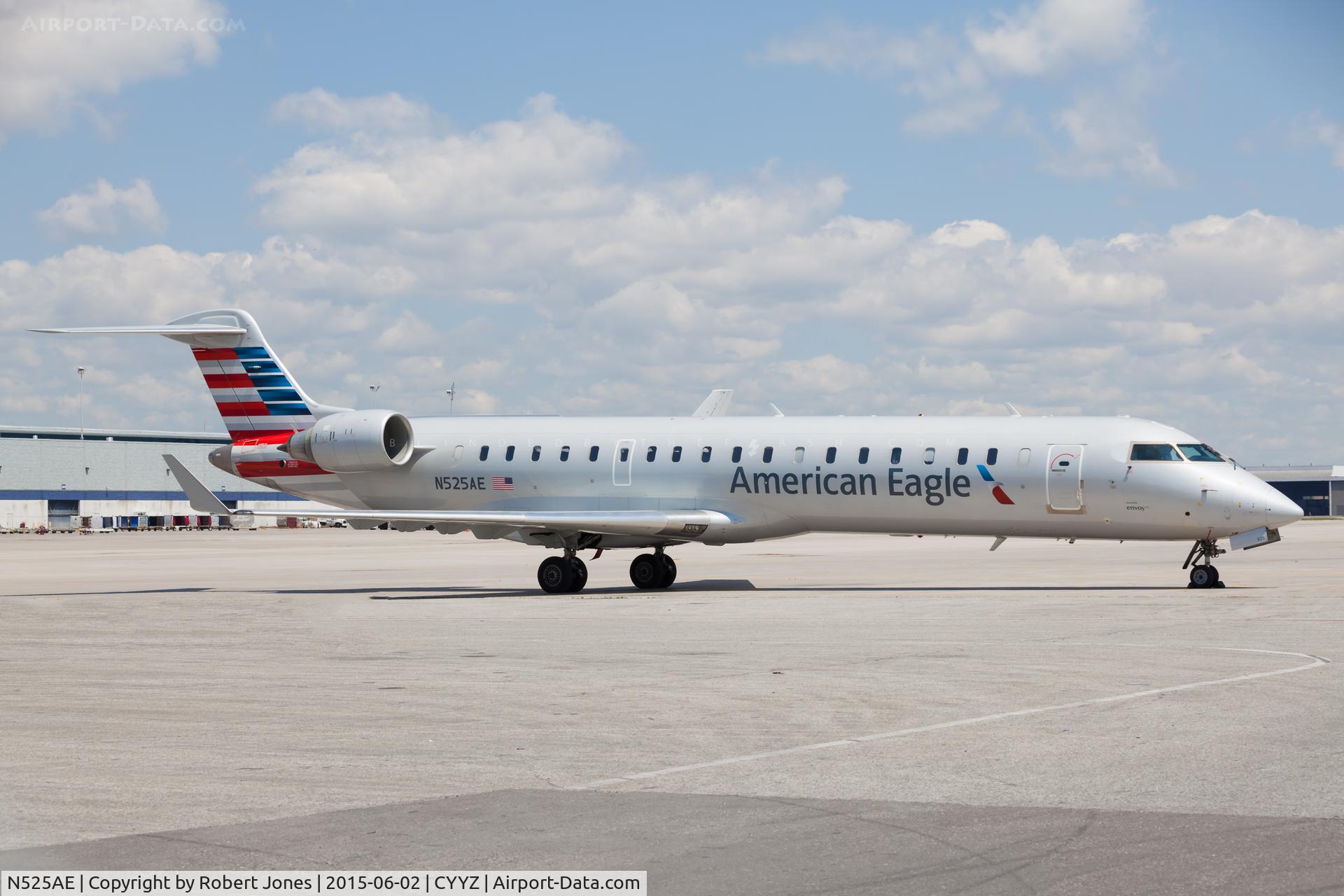 N525AE, Bombardier CRJ-701ER (CL-600-2C10) Regional Jet C/N 10302, Parked at Toronto.