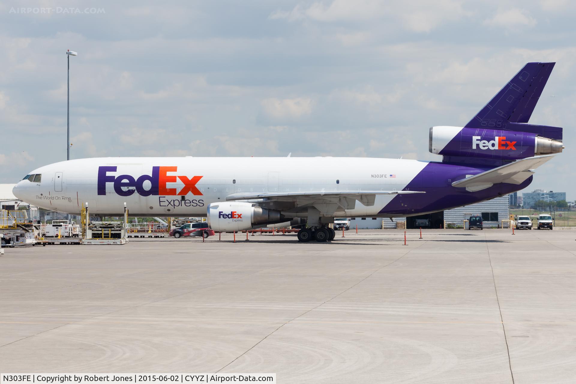 N303FE, 1973 McDonnell Douglas MD-10-30F C/N 46802, Parked in Toronto.