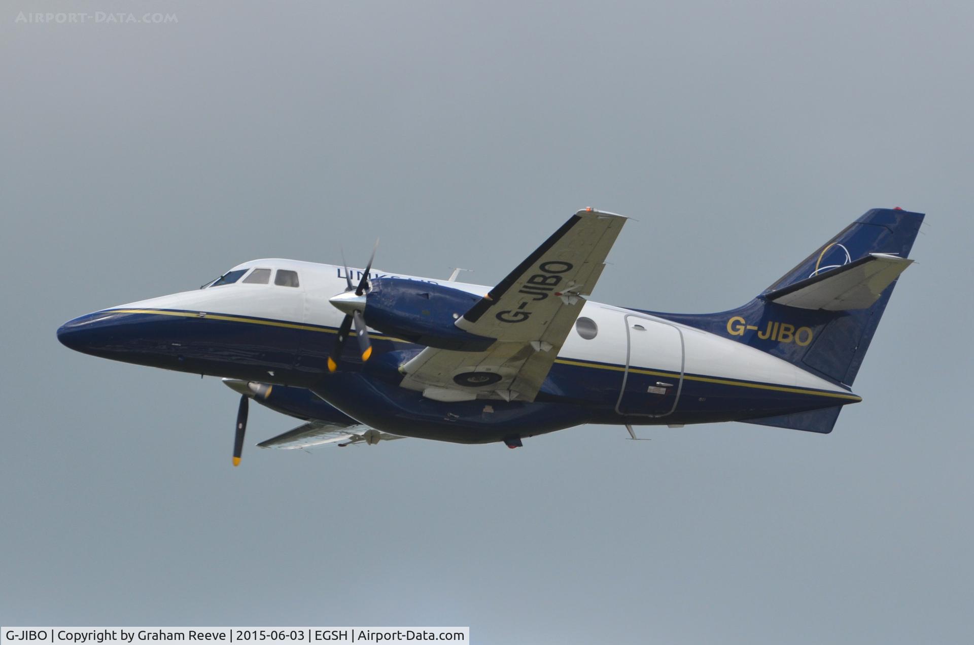G-JIBO, 1986 British Aerospace BAe-3101 Jetstream 31 C/N 711, Departing from Norwich.